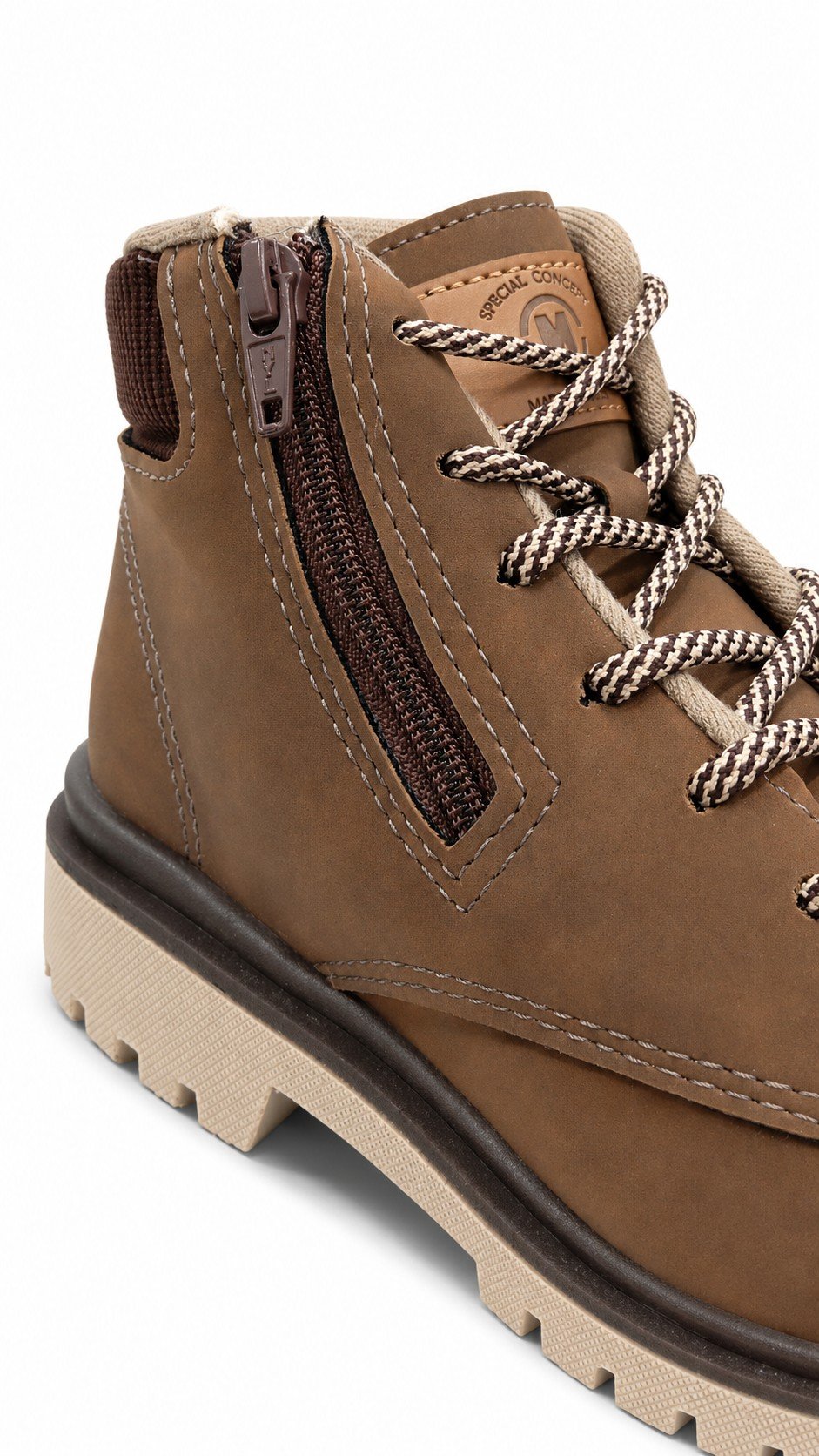 Bota Molekinho Pinhao Cafe Aventura Urbana Ziper Pratico Marrom 4