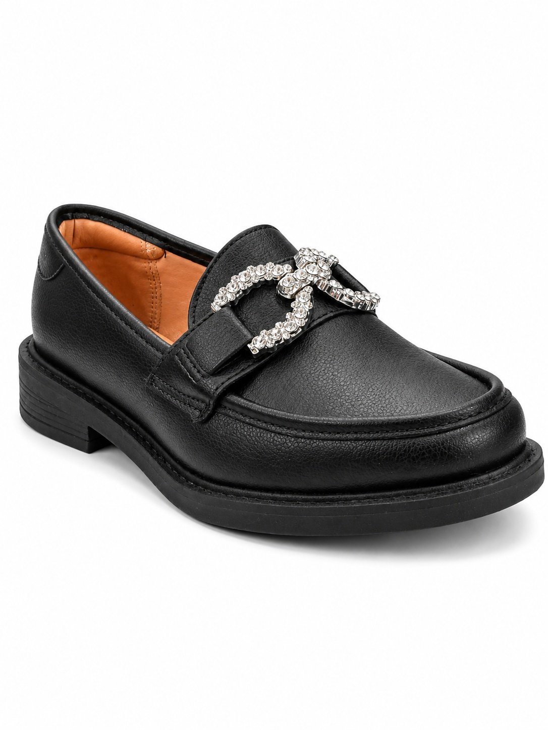 Mocassim Vizzano Preto Strass Charme Casual Refinado
