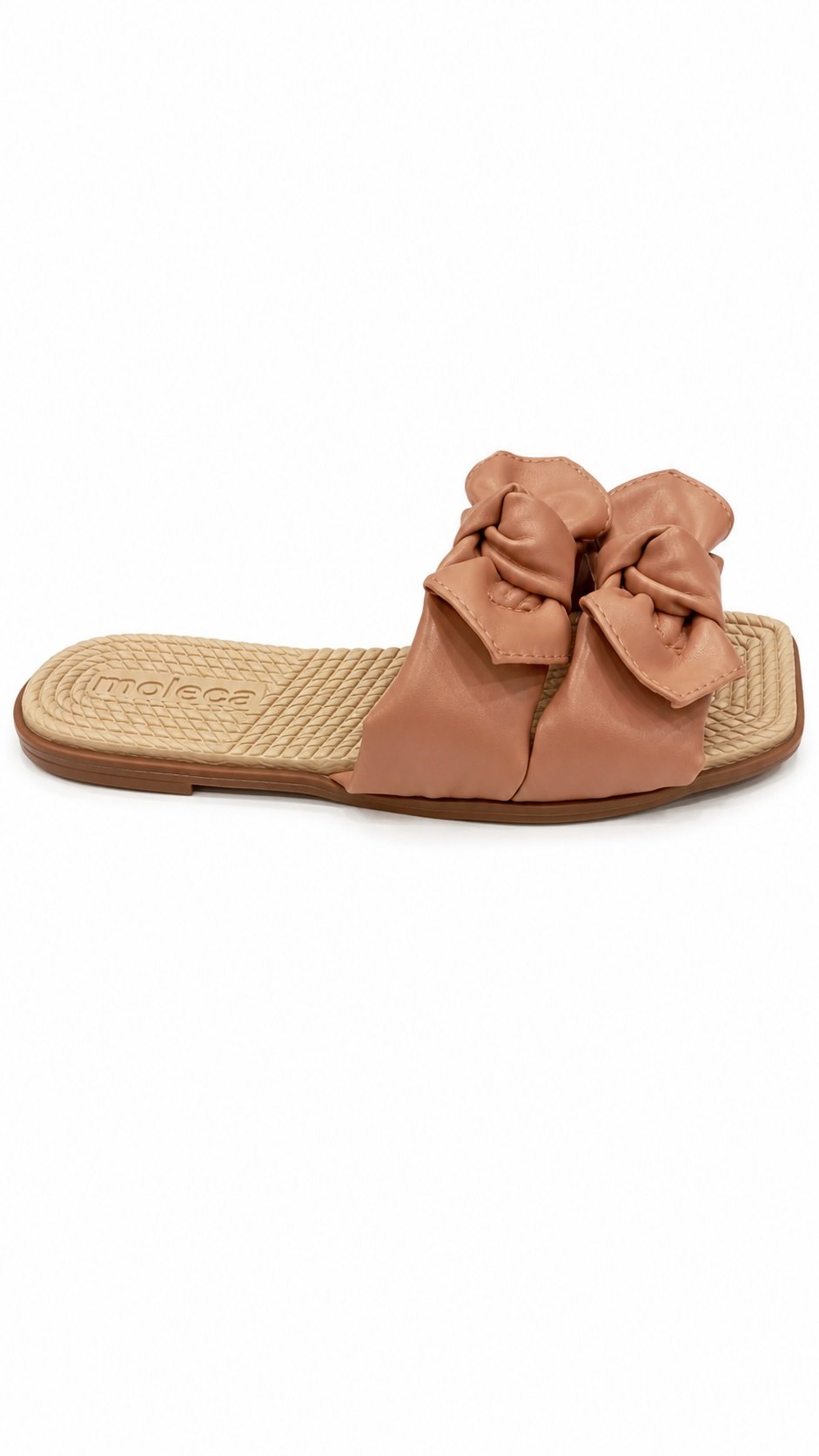 Moleca Rasteira Laco Nude Feminino Leveza Casual Bege 3