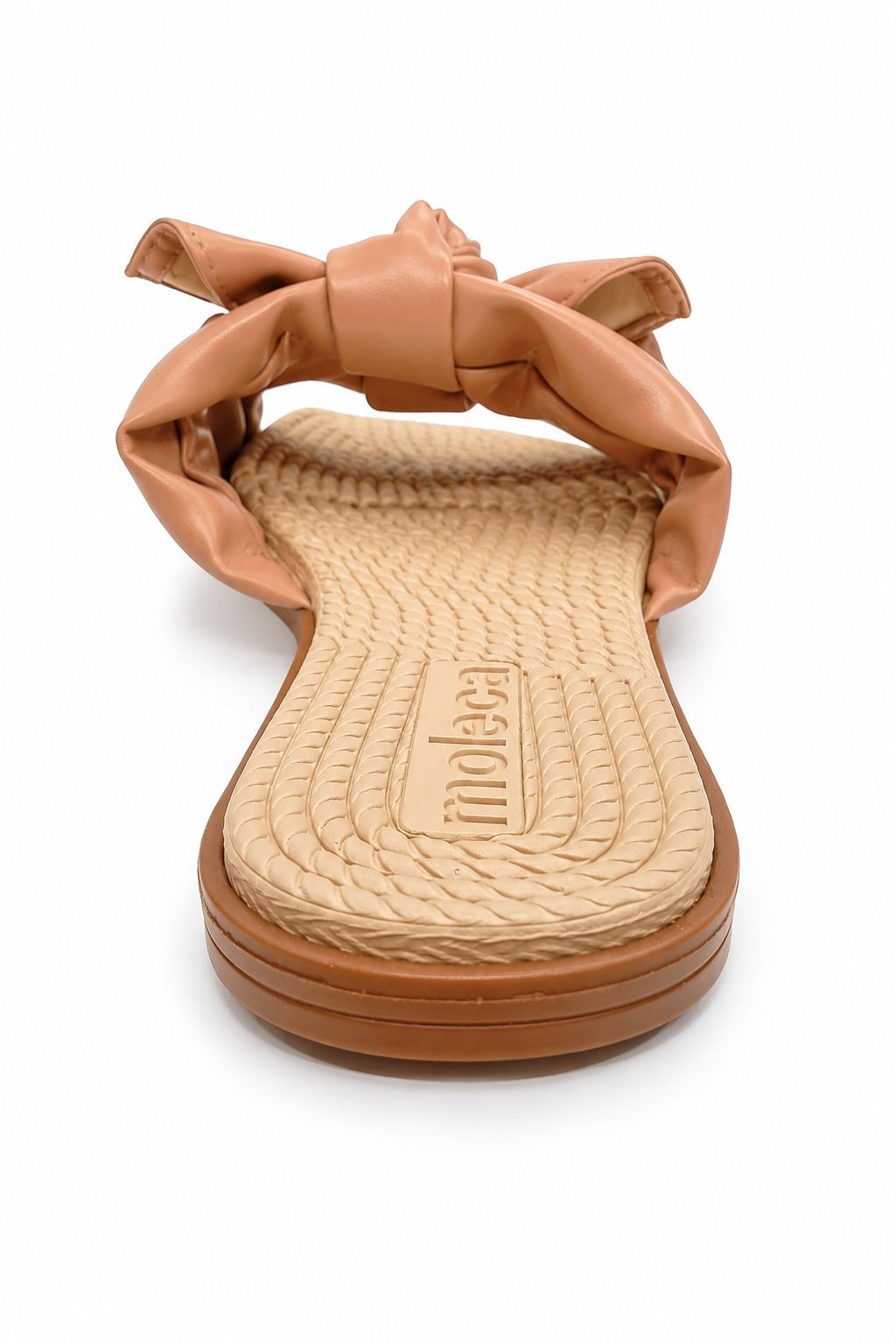 Moleca Rasteira Laco Nude Feminino Leveza Casual Bege 5