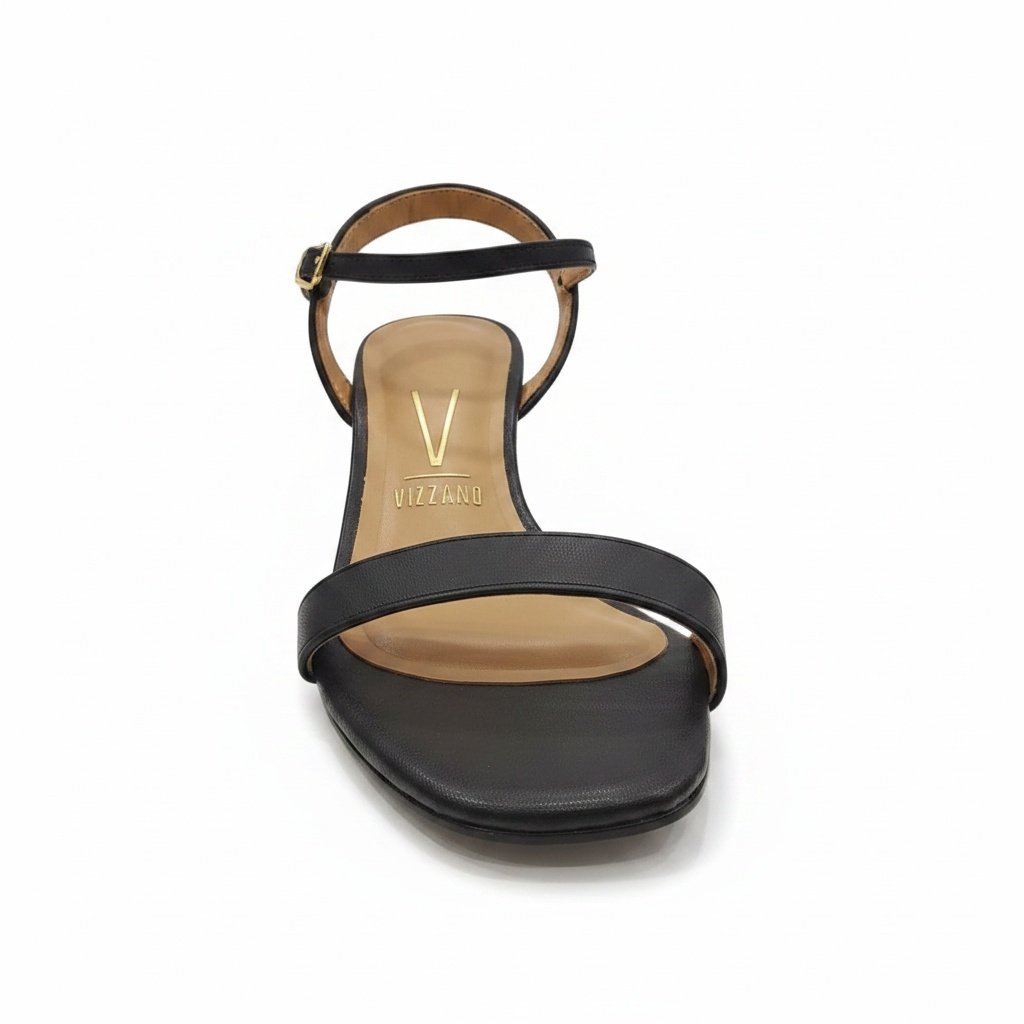 Sandalia Vizzano Salto Baixo Bloco Feminina Preto Fosco Preto 4