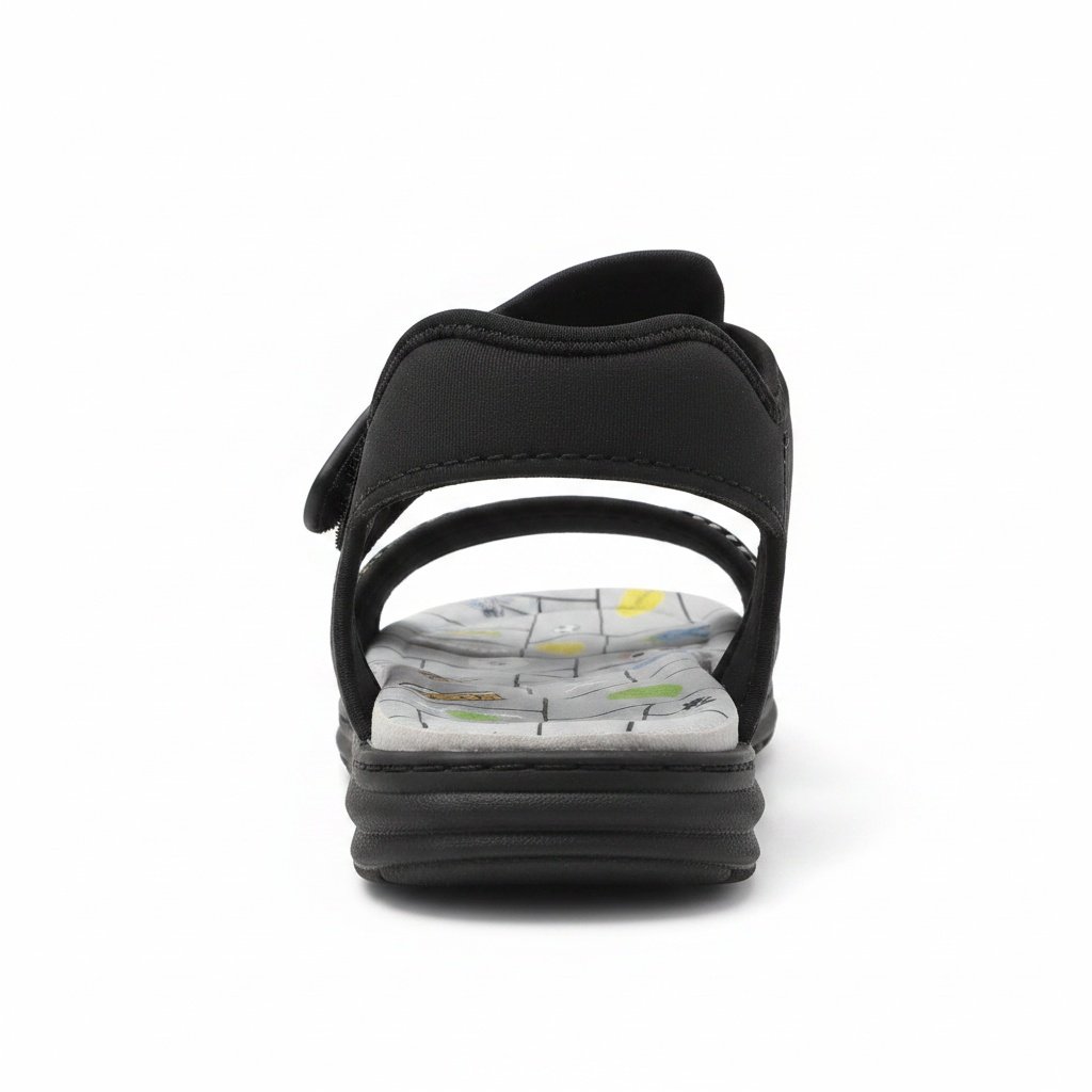 Molekinho Sandalia Infantil Velcro Preto Cinza Leveza Ativa Preto/Cinza 5