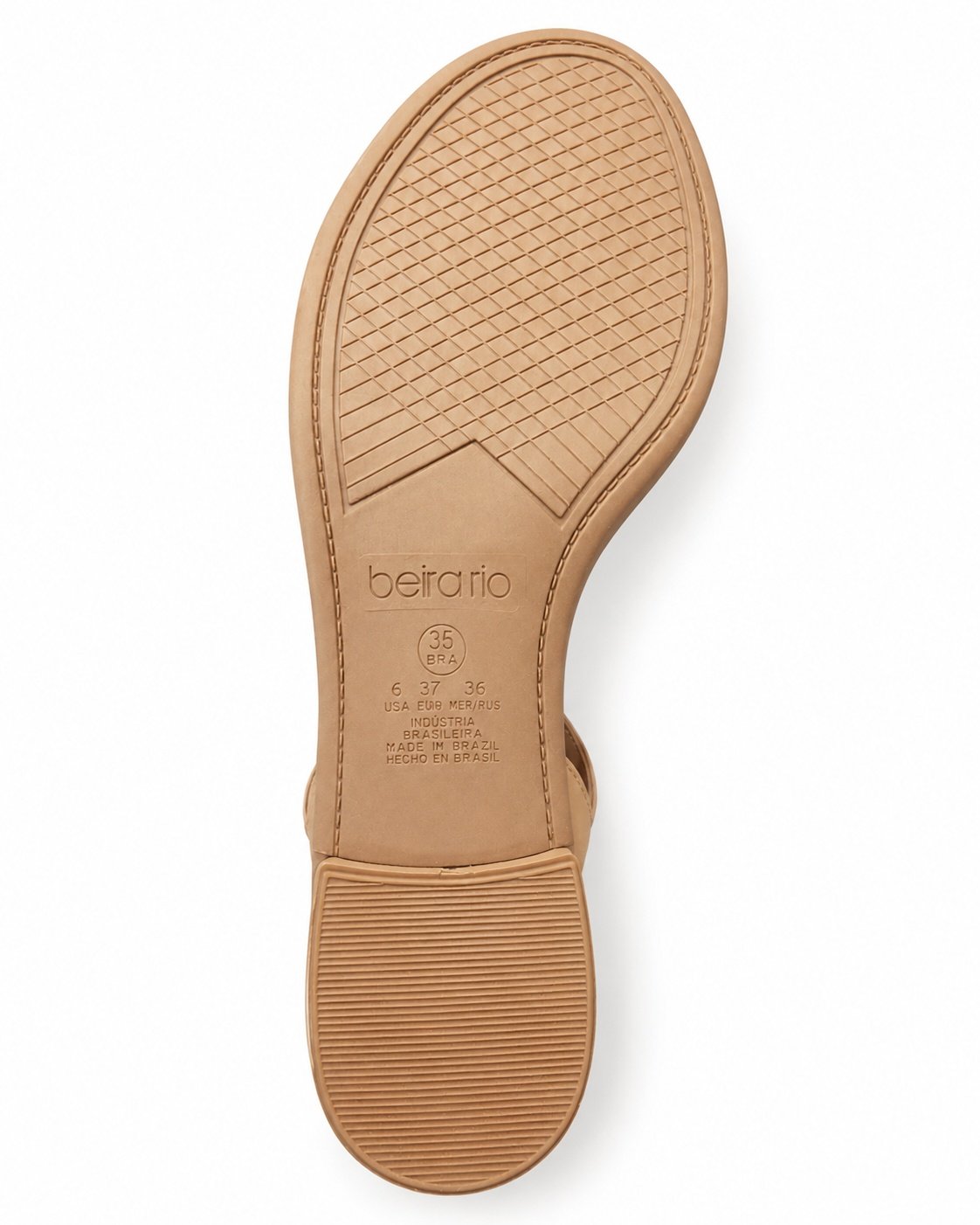 Sandalia Beira Rio Salto Bloco Tan Elegancia Feminino Casual Marrom 6
