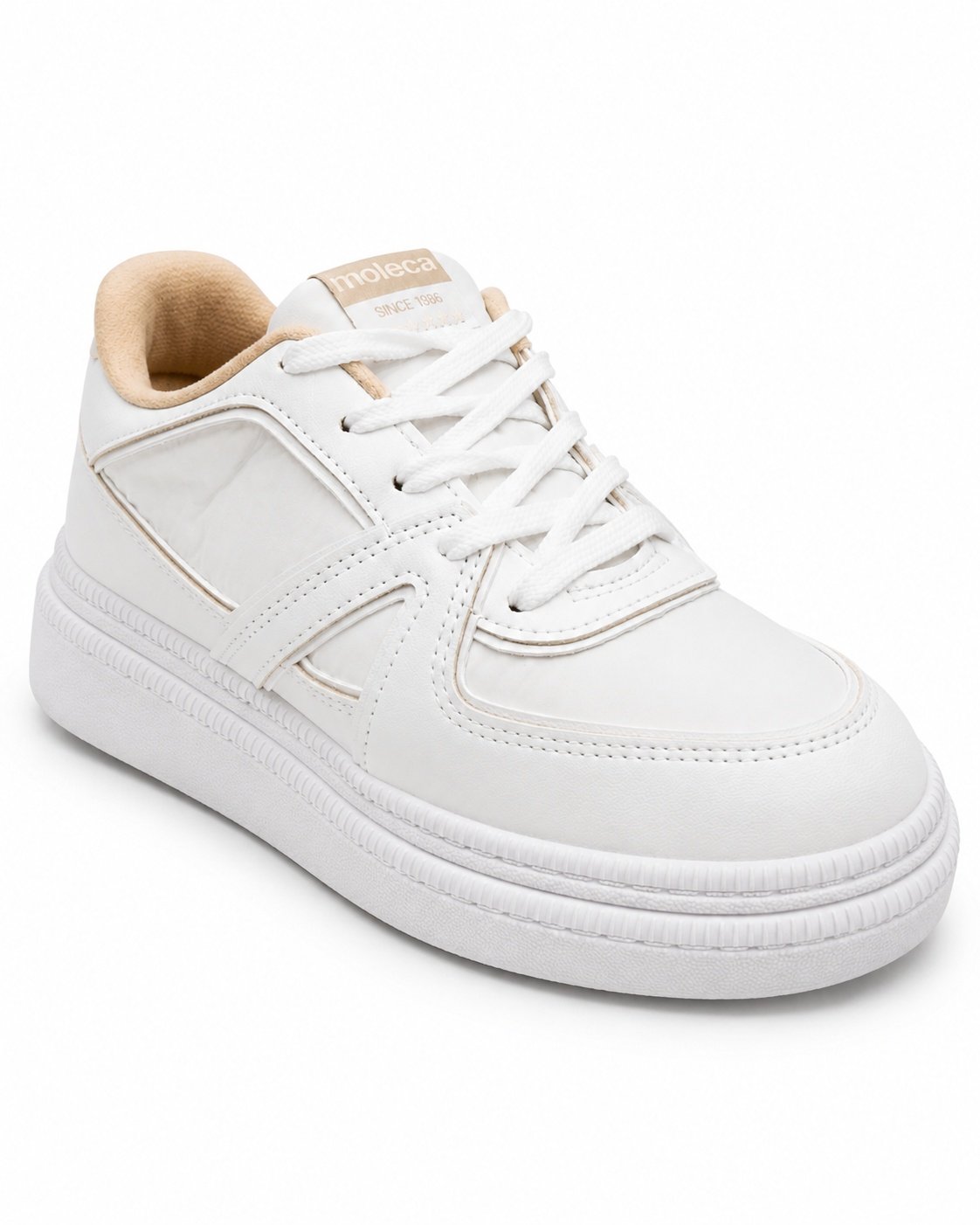 Moleca Tenis Branco Cadarco Feminino Alta Durabilidade 