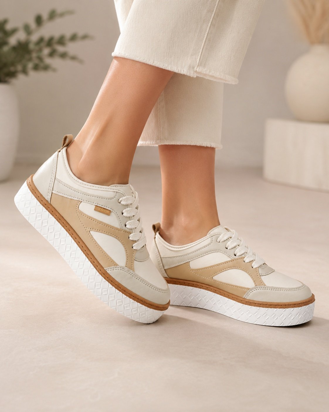 Tenis Moleca Urbano Branco Off Versatilidade Essencial Branco 2