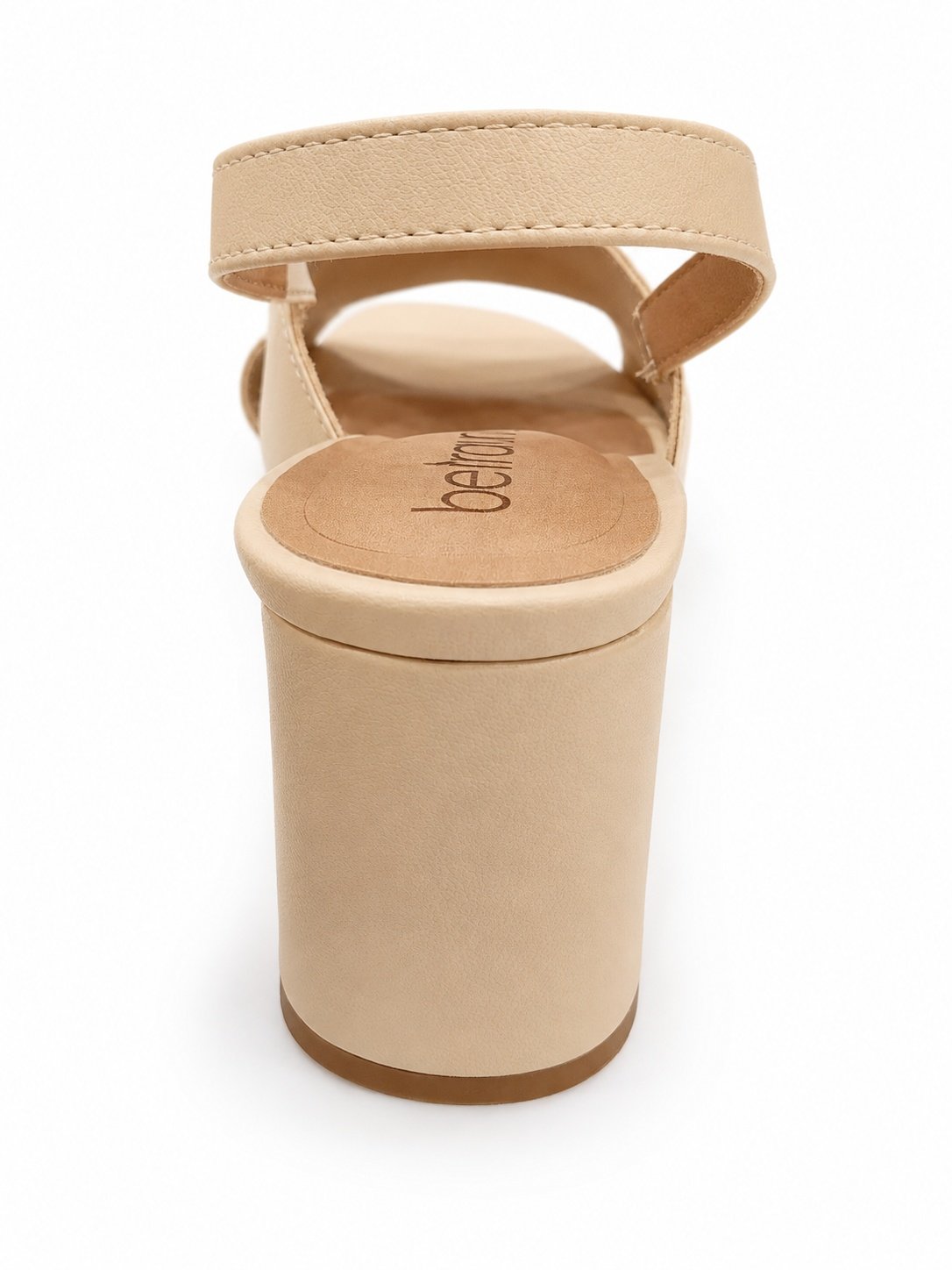 Sandalia Beira Rio  Salto Bloco Creme Elegante Macia Bege 5