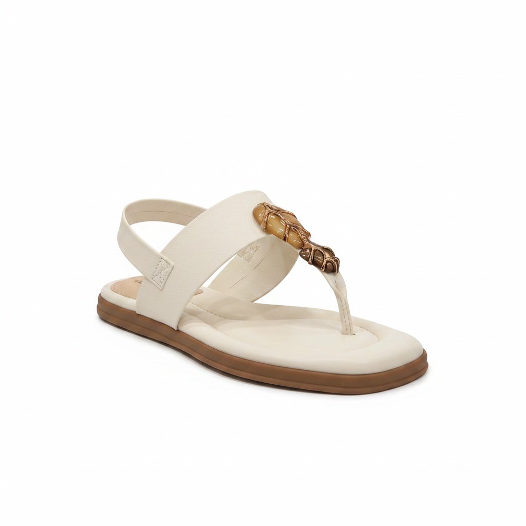 Sandalia Modare Anatomica Casual Branco Off Pedraria 