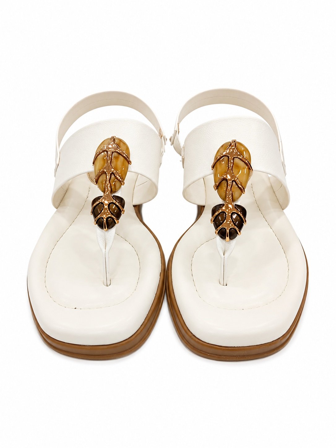 Sandalia Modare Anatomica Casual Branco Off Pedraria Branco 3