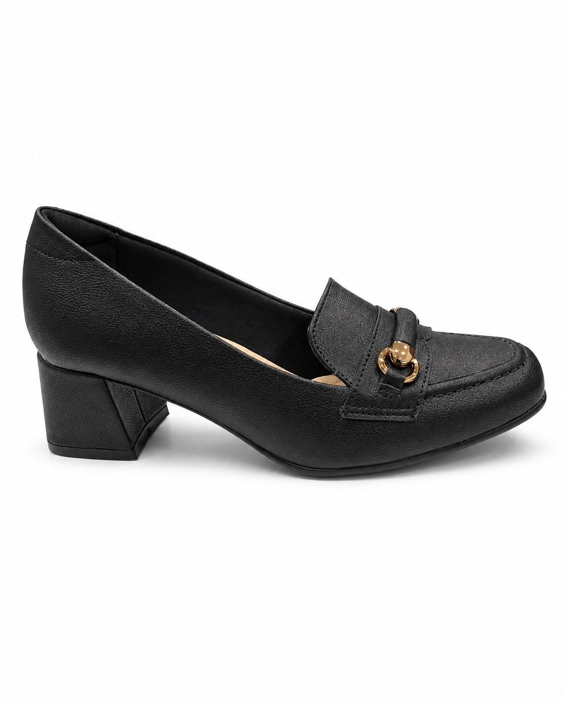Sapato Modare Salto Bloco Preto Feminino Basico Casual Preto 4