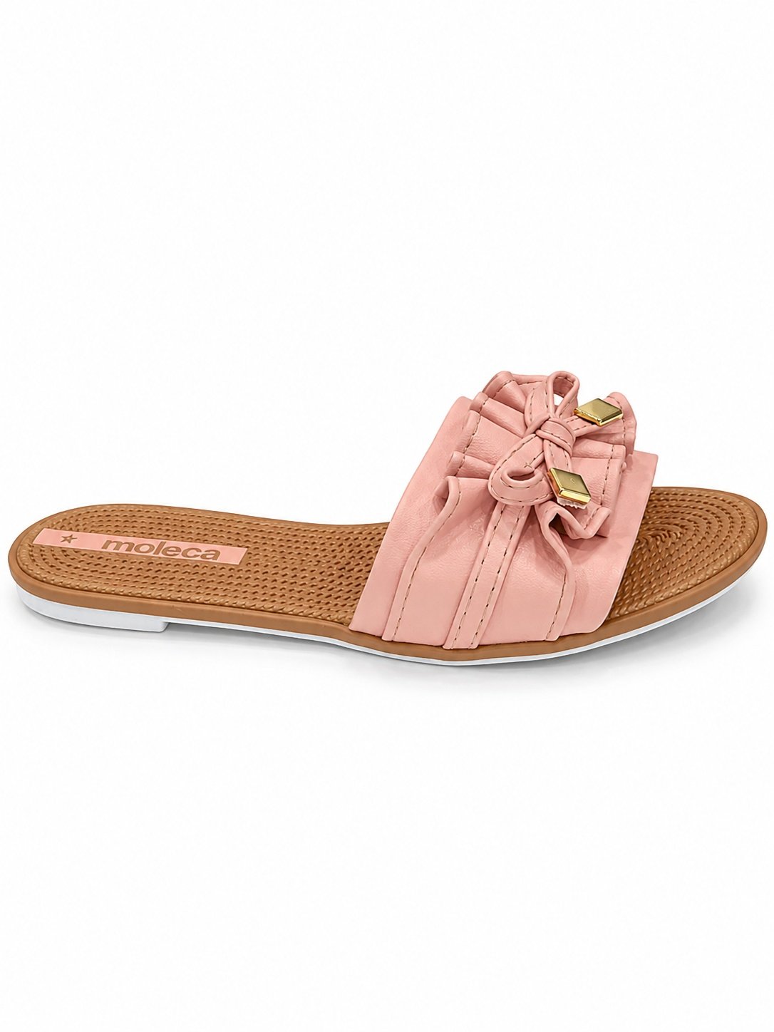 Moleca Rasteira Rosa Laco Antiderrapante Versatil Rosa 3