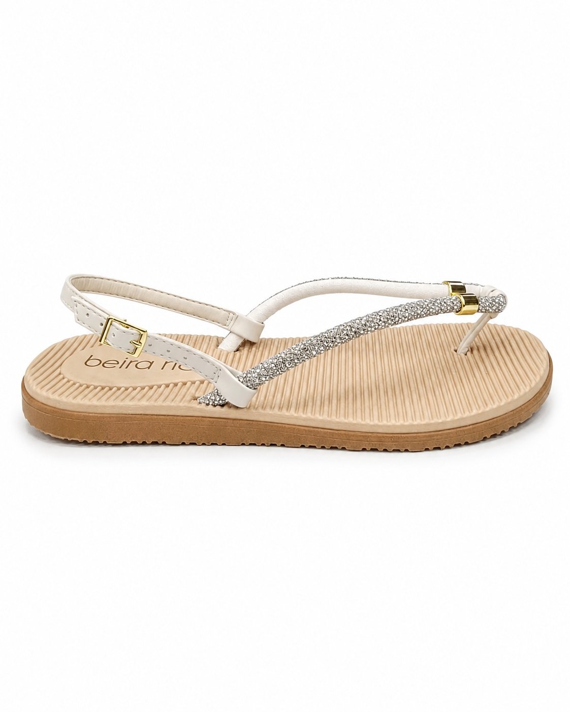 Beira Rio Feminino Cristal Branco Off Sandalia Versatil Branco 4