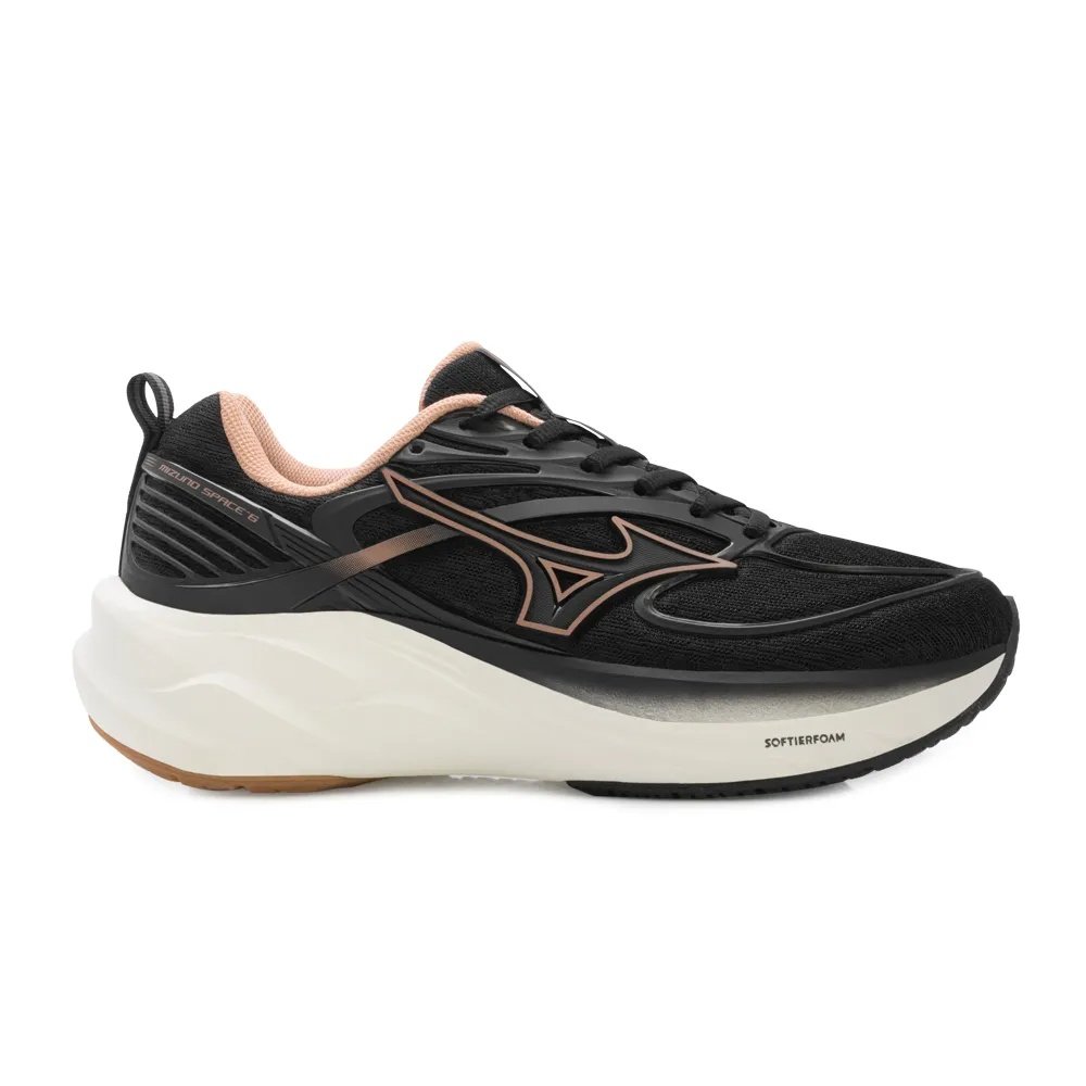 Mizuno Space 6 Preto Dusty Feminino Amortecimento Superior Preto 2
