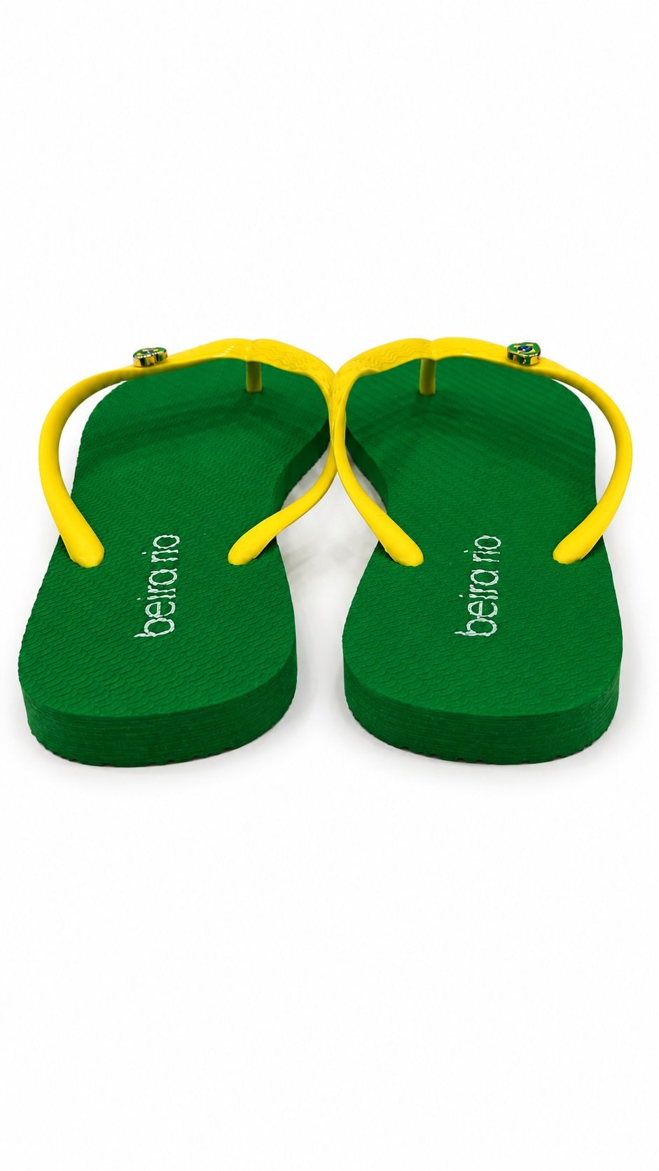 Chinelo Beira Rio Amarelo Verde Design Exclusivo Feminino Verde/Amarelo 6