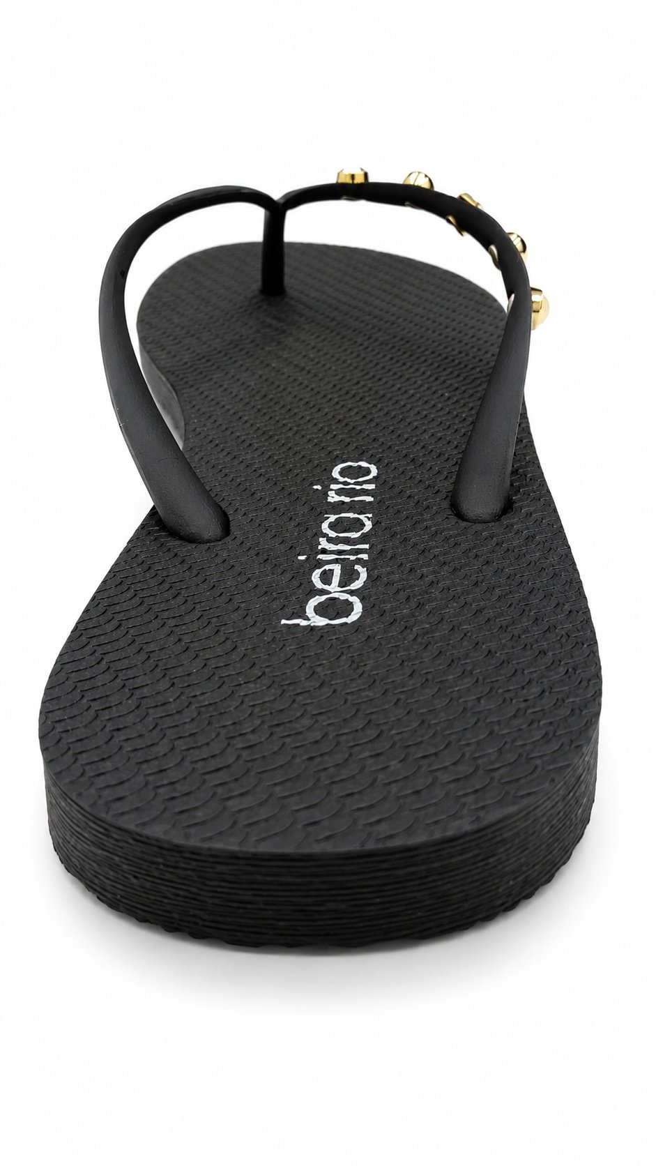 Chinelo Beira Rio Preto Strass Toque de Brilho Feminino  Preto 5