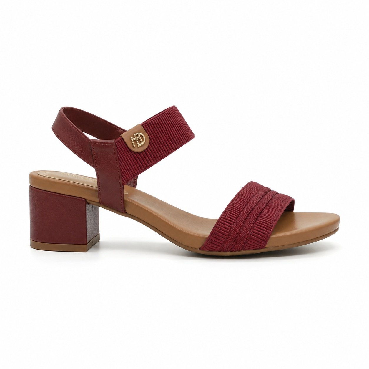 Sandalia Salto Bloco Modare Cherry Camel Elegancia Versatil Marrom 3
