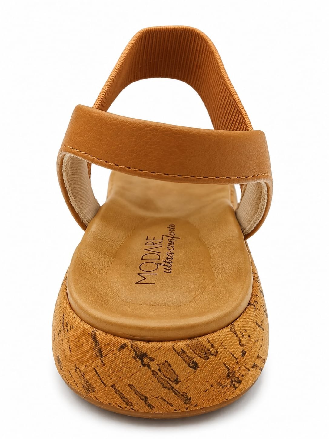 Sandalia Anabela Modare Camel Pedraria Design Exclusivo Marrom 5
