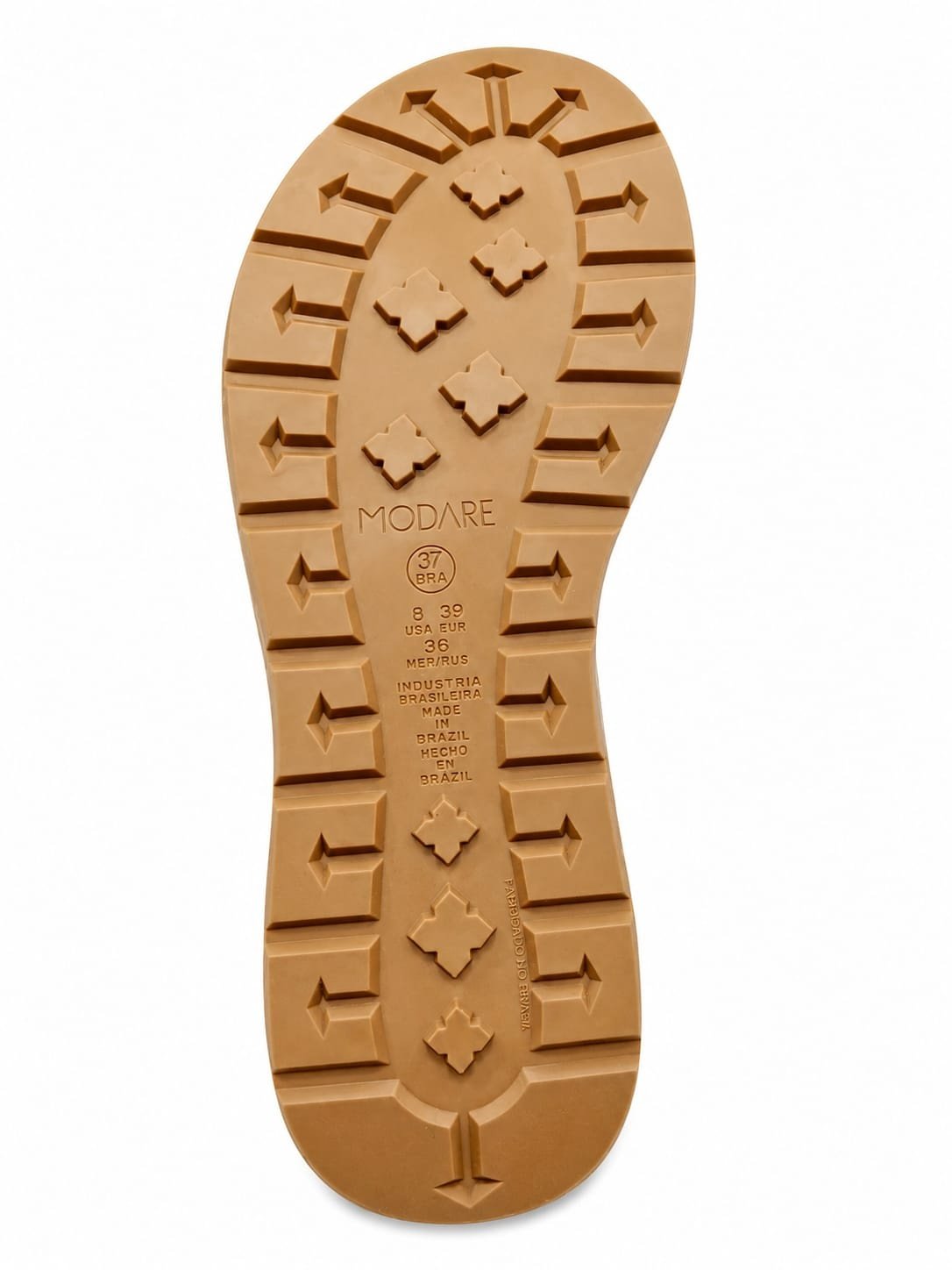 Sandalia Anabela Modare Camel Pedraria Design Exclusivo Marrom 6