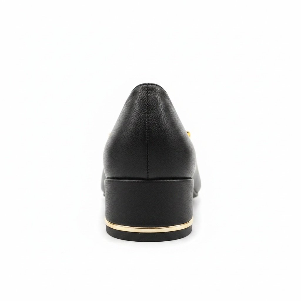 Sapato Campesi Salto Bloco Preto Design Sofisticado Preto 5