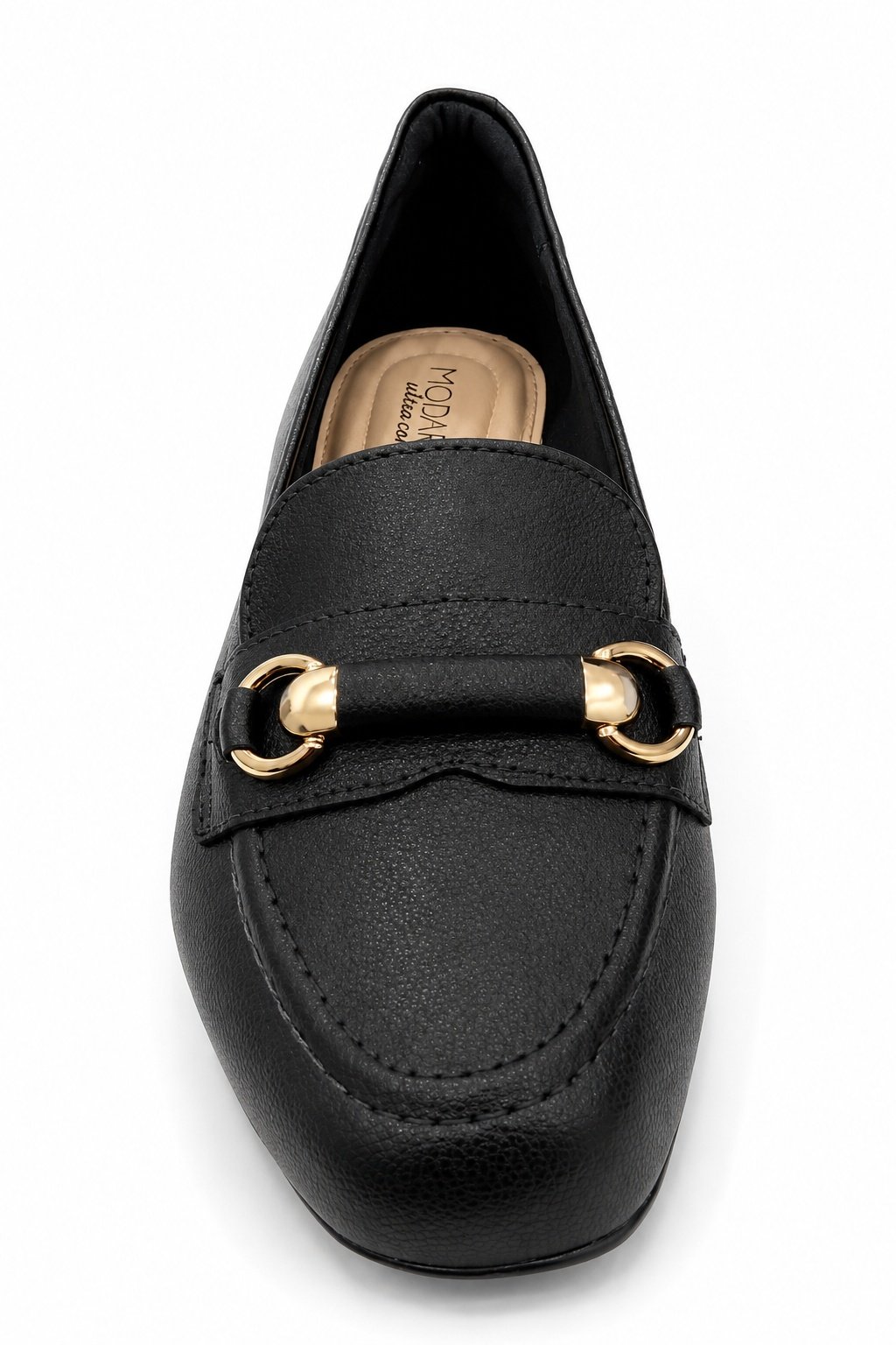 Sapatilha Modare Preto Detalhe Dourado Elegante Feminino Preto 3
