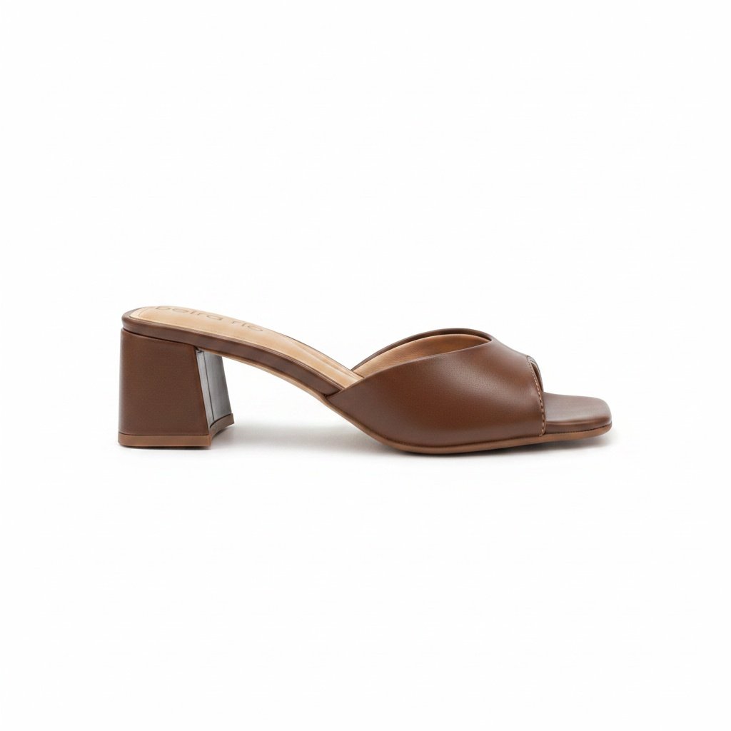 Tamanco Beira Rio Elegance Chocolate Salto Bloco Quadrado Marrom 4