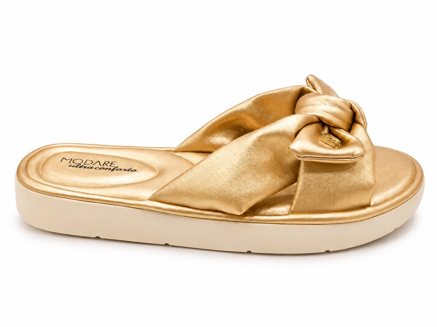 Tamanco Modare Dourada No Feminino Toque Glamour Dourado 4