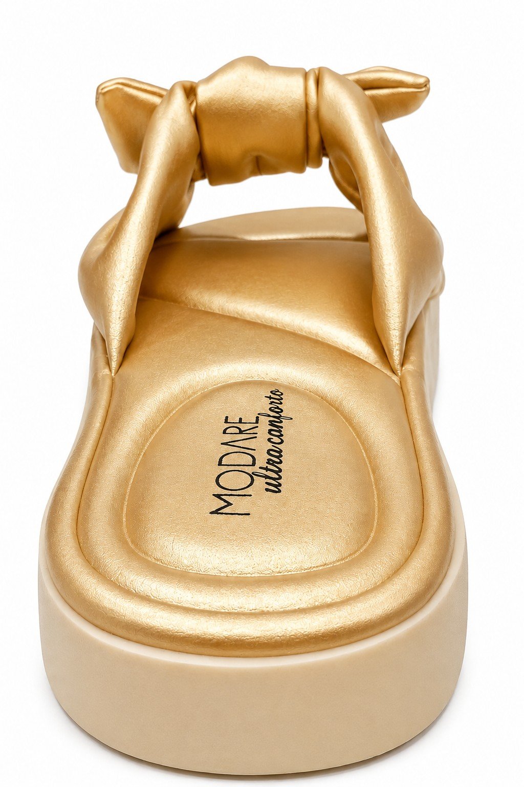 Tamanco Modare Dourada No Feminino Toque Glamour Dourado 5