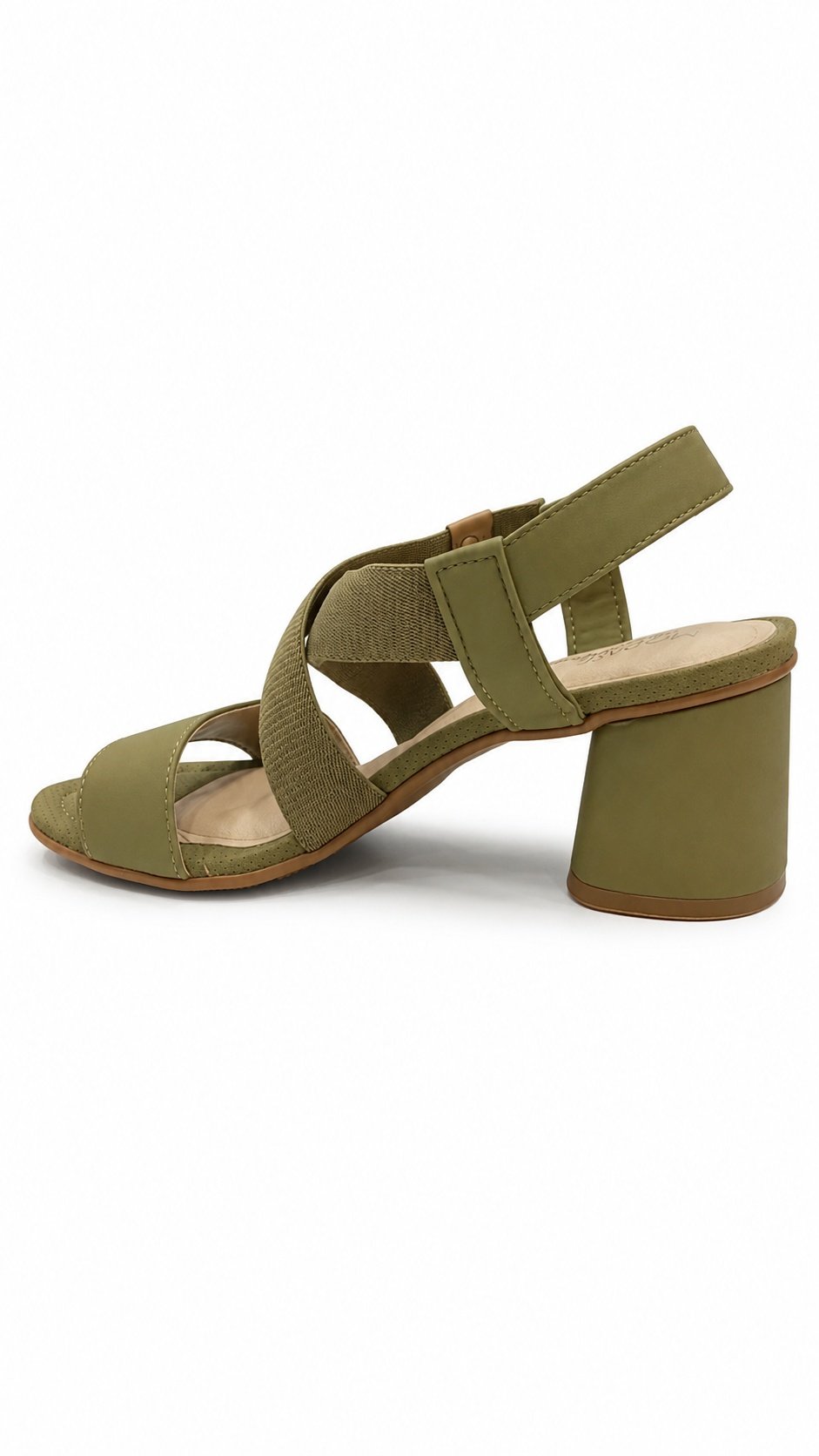 Sandalia Modare Salto Bloco Alecrim Conforto Atemporal Verde 4