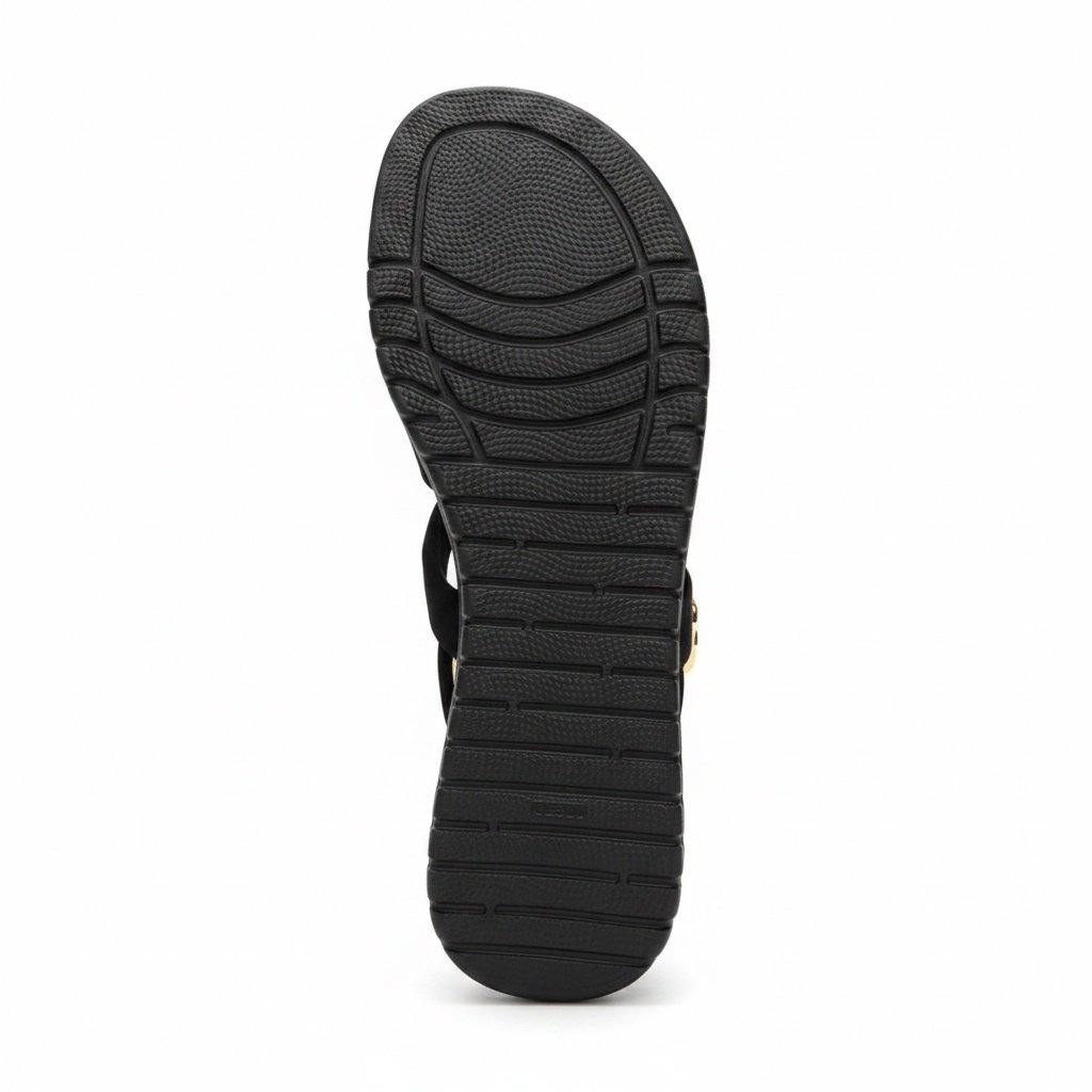 Campesi Sandalia Preta Anatomico Flexivel Feminina  Preto 6