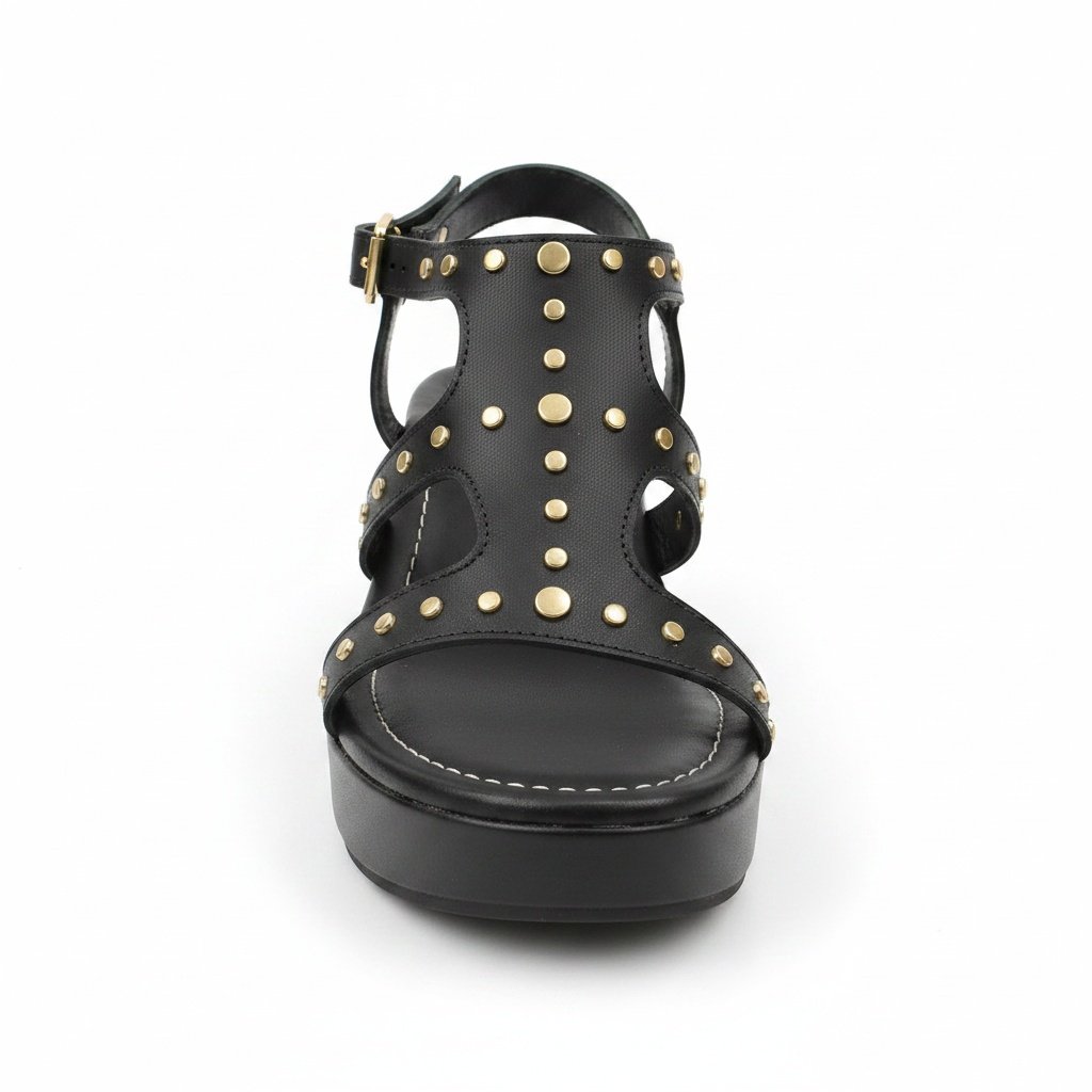 Sandalia Moleca Salto Bloco Preto Design Sofisticado Preto 3