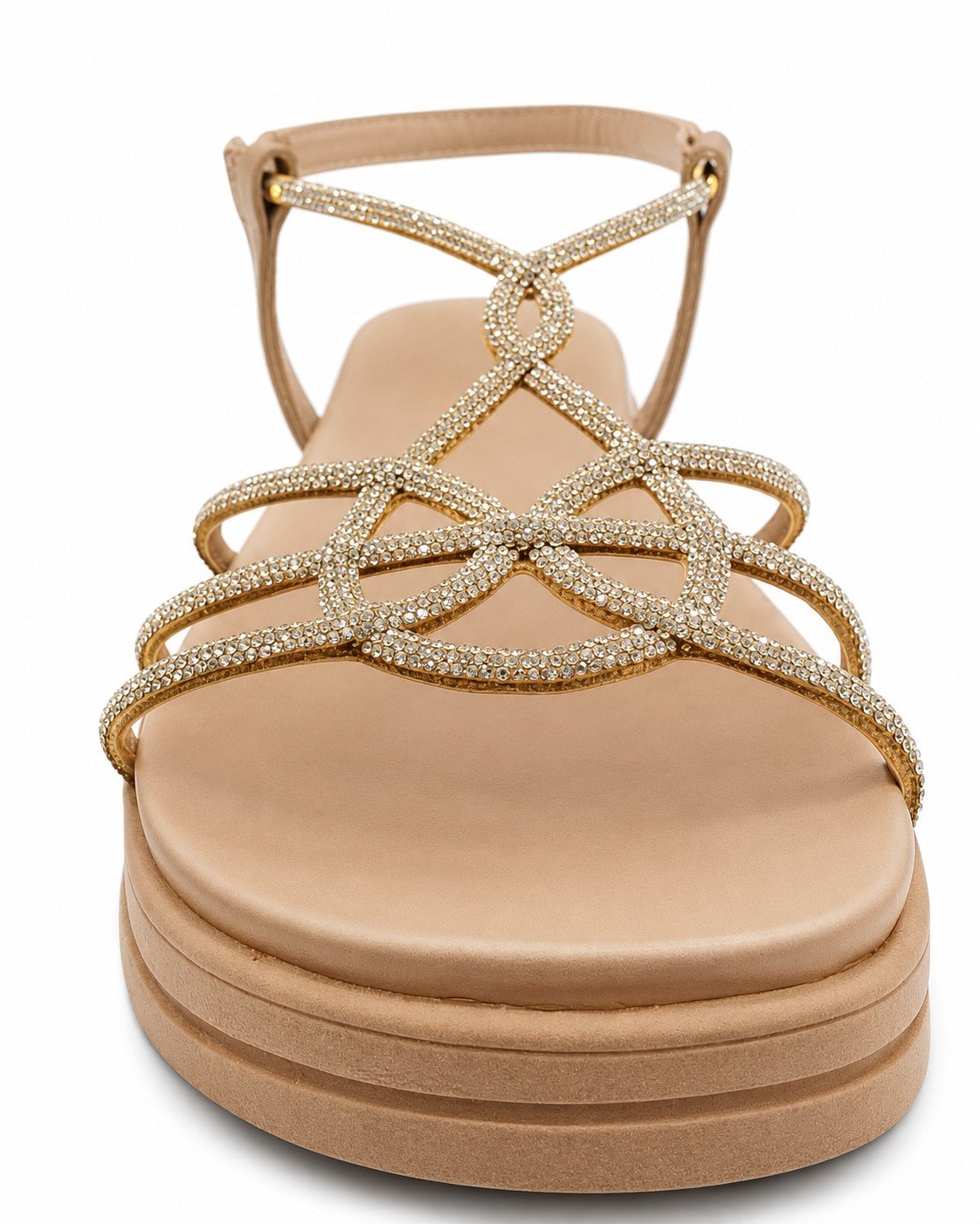 Sandalia Moleca Feminino Nude Toque Luminoso Fivela Ajustavel Bege 3