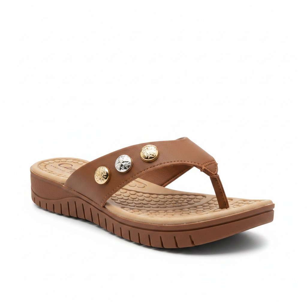 Chinelo Campesi Mascavo Feminino Anatomico Flexivel