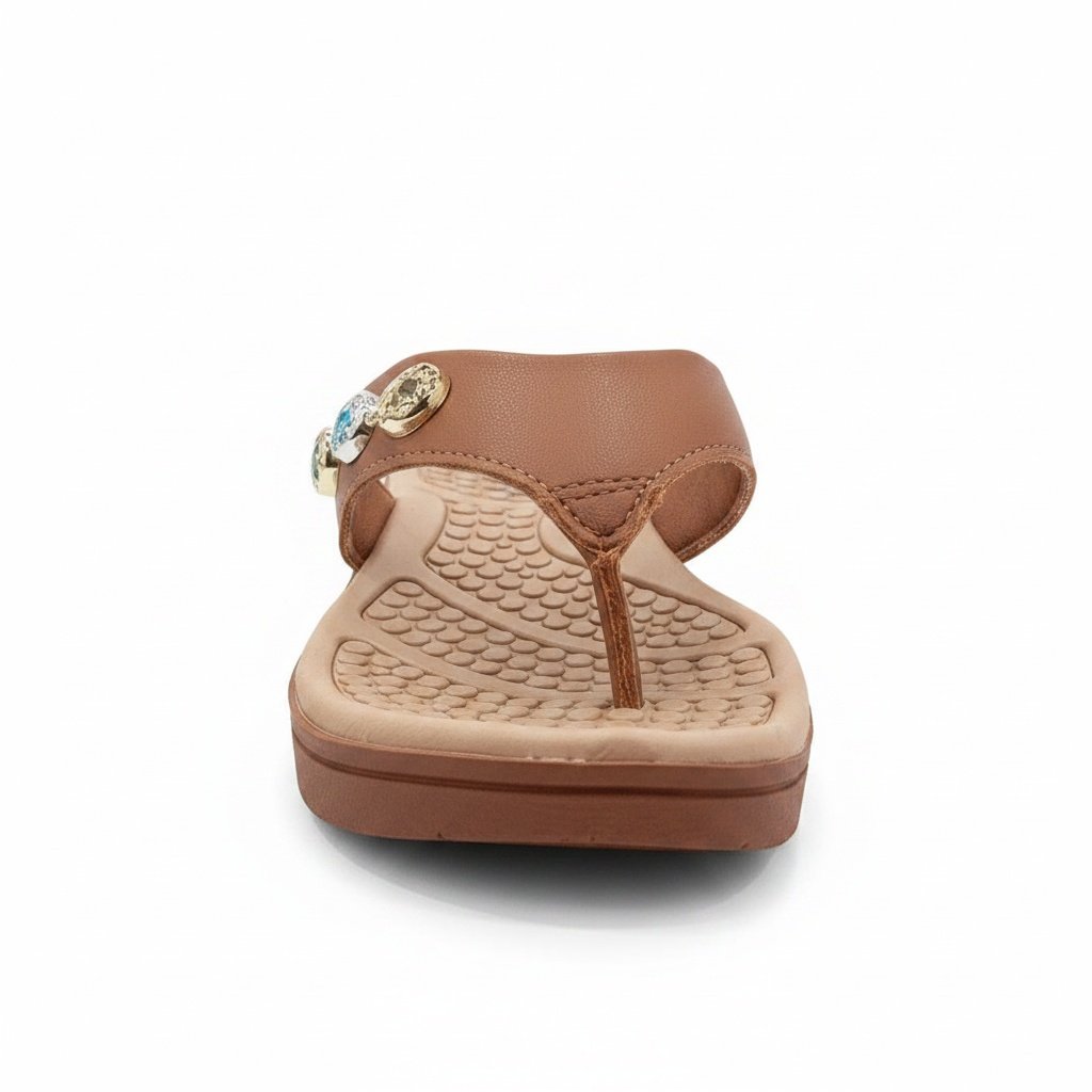 Chinelo Campesi Mascavo Feminino Anatomico Flexivel Marrom 2