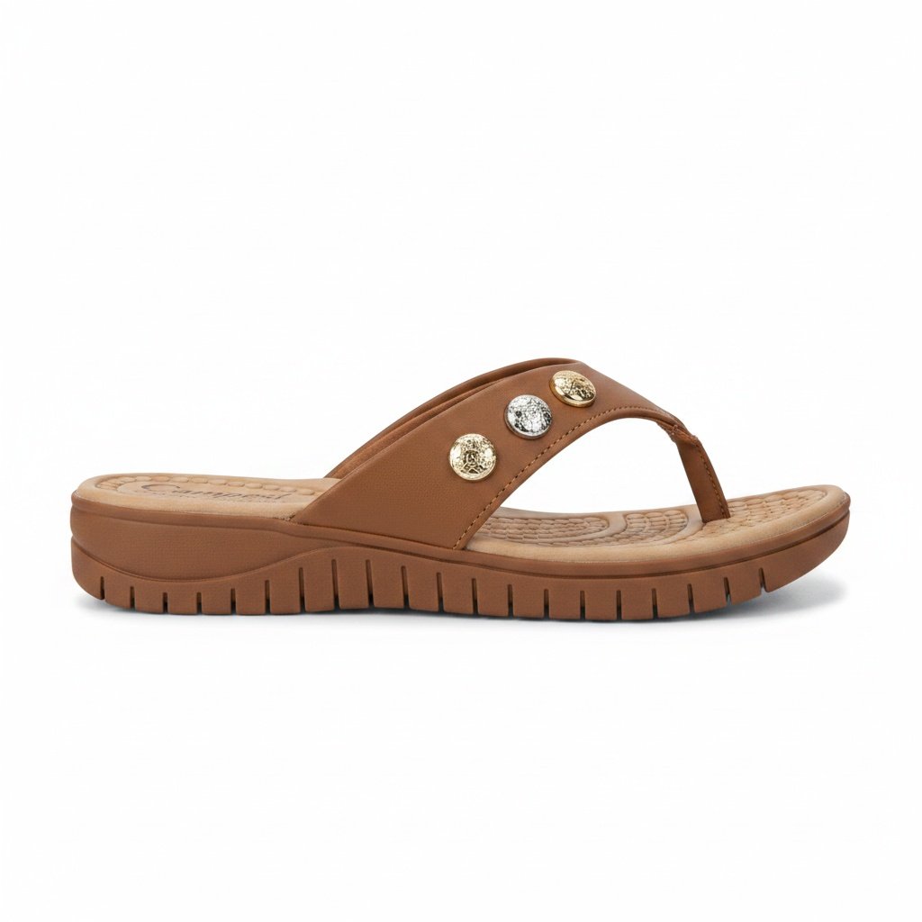 Chinelo Campesi Mascavo Feminino Anatomico Flexivel Marrom 4