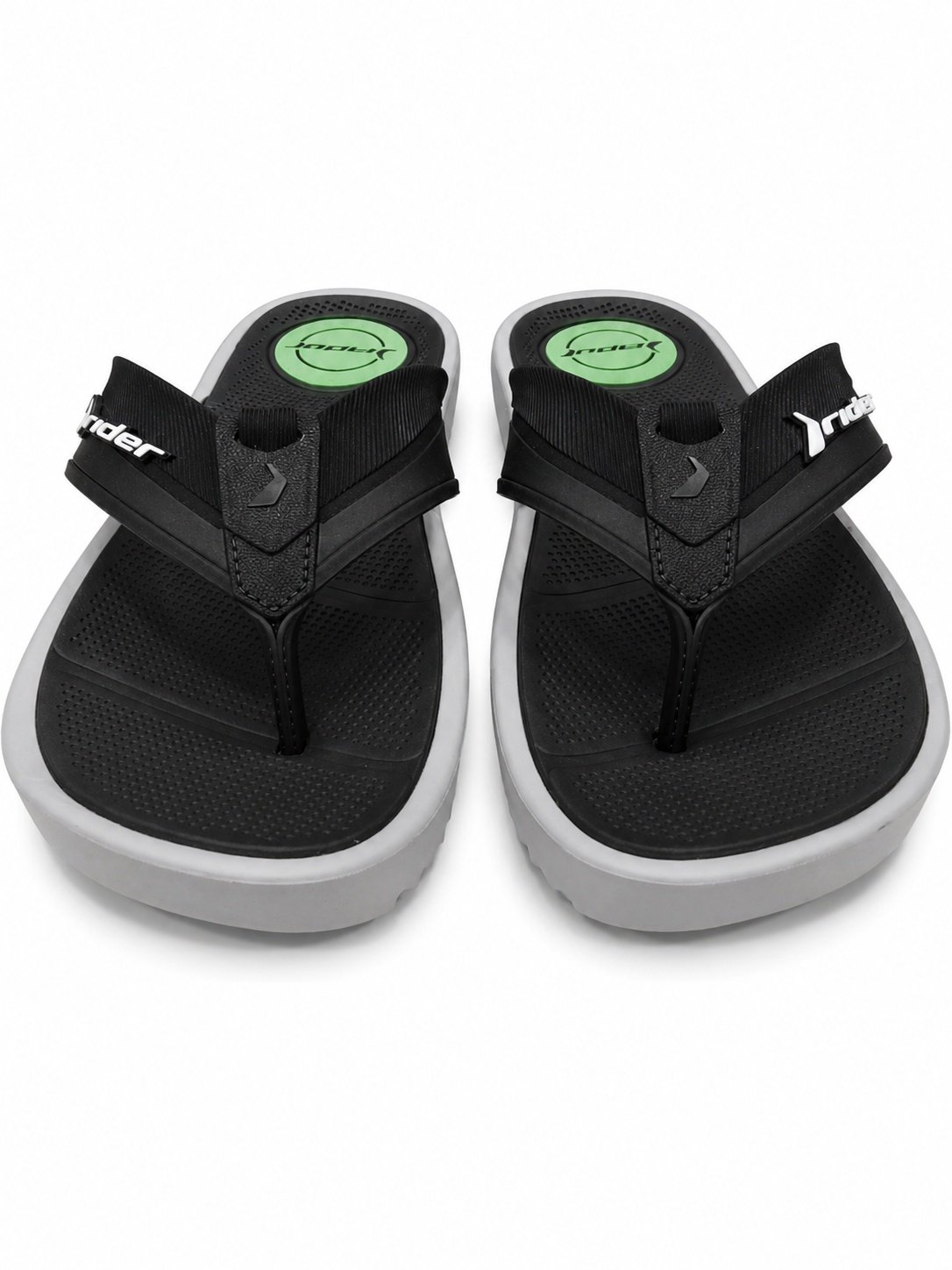 Chinelo Rider Masculino Preto Cinza Solado Aderente Cinza/Verde 4