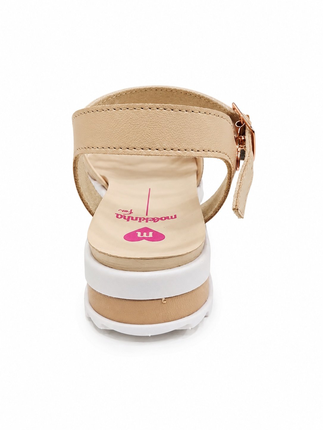 Sandalia Molekinha Infantil Rose Brilho Fivela Ajustavel Rosa 6