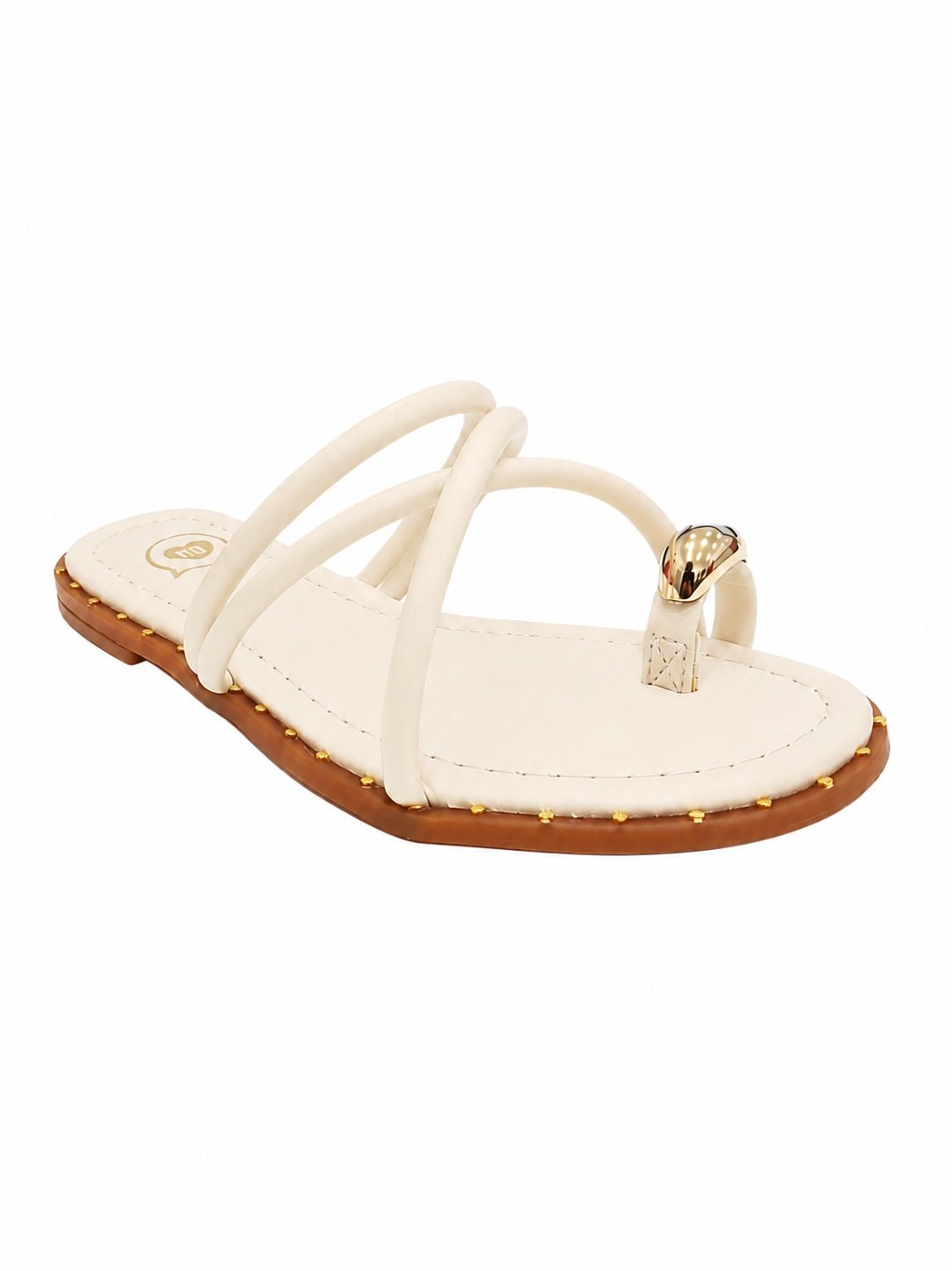 Sandalia Molekinha Infantil Menina Branco Off Pedraria Leve