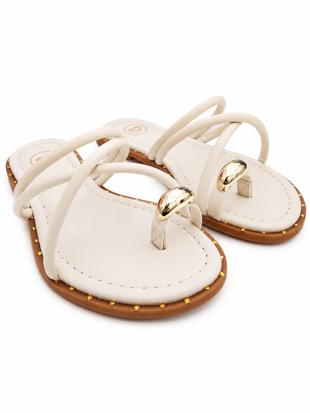 Sandalia Molekinha Infantil Menina Branco Off Pedraria Leve Branco 3