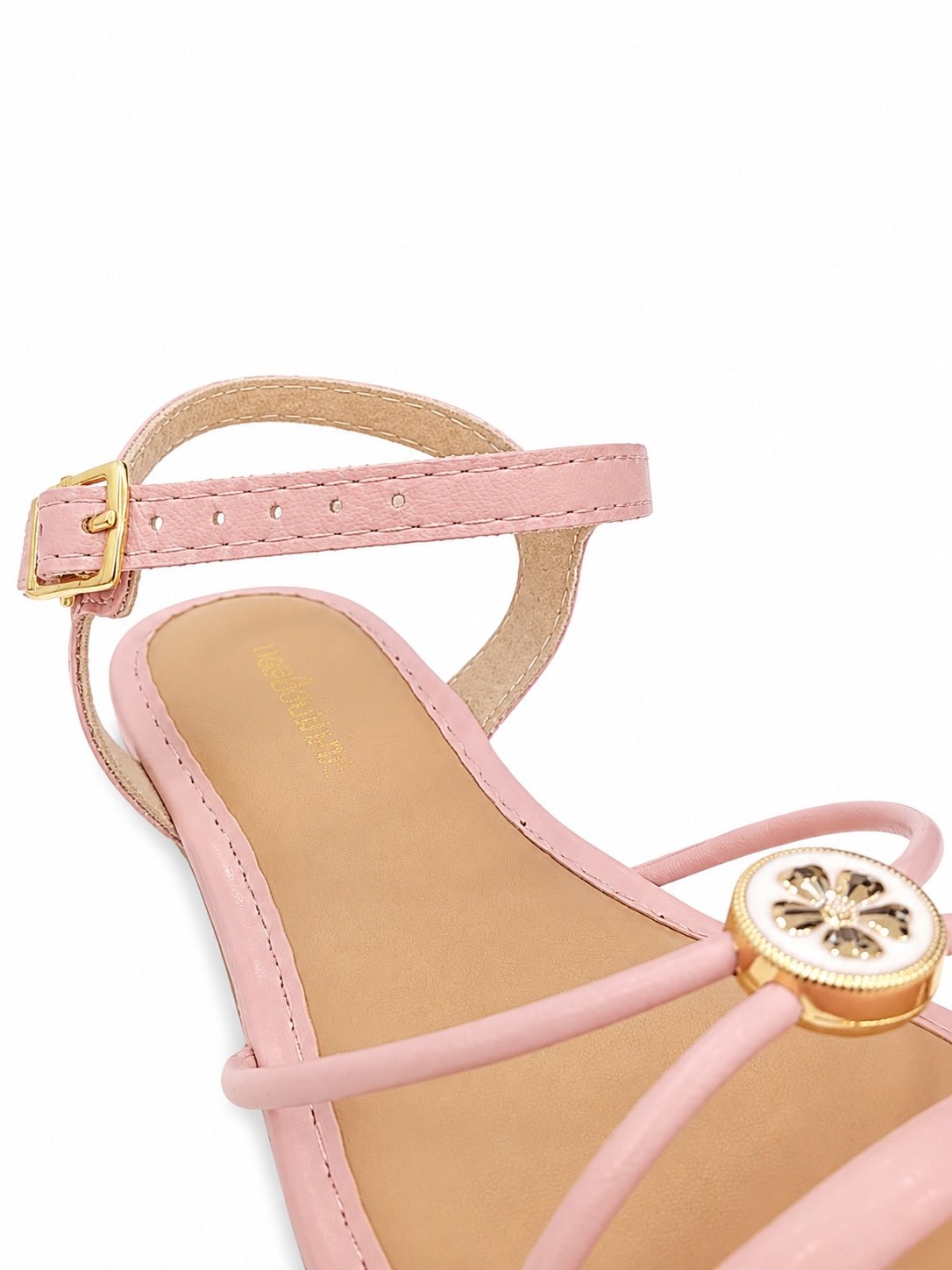 Sandalia Molekinha Infantil Menina Rosa Tiras Fivela Casual Rosa 3