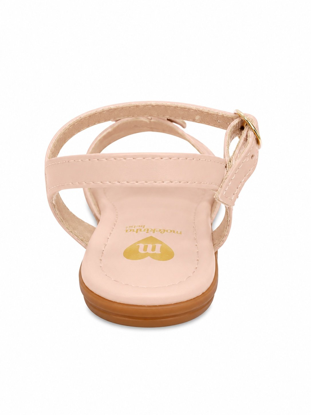 Sandalia Molekinha Infantil Menina Rose Coracao Dourado Rosa 6