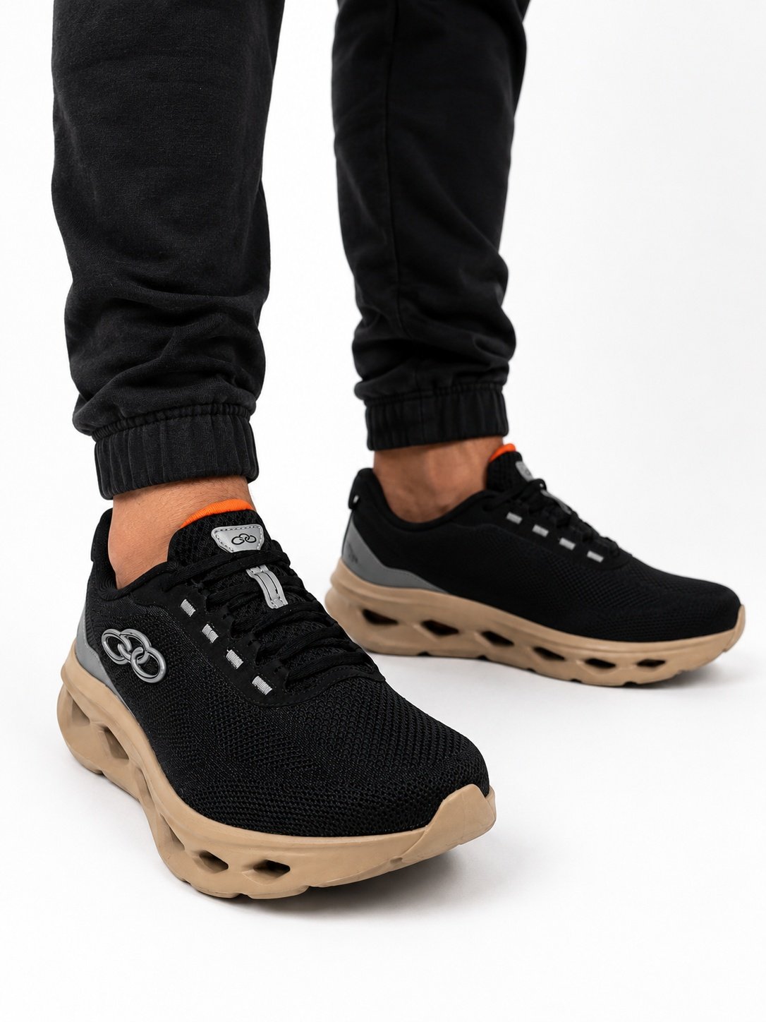 Tenis Masculino Olympikus Elevado Preto Design Respiravel Preto 2