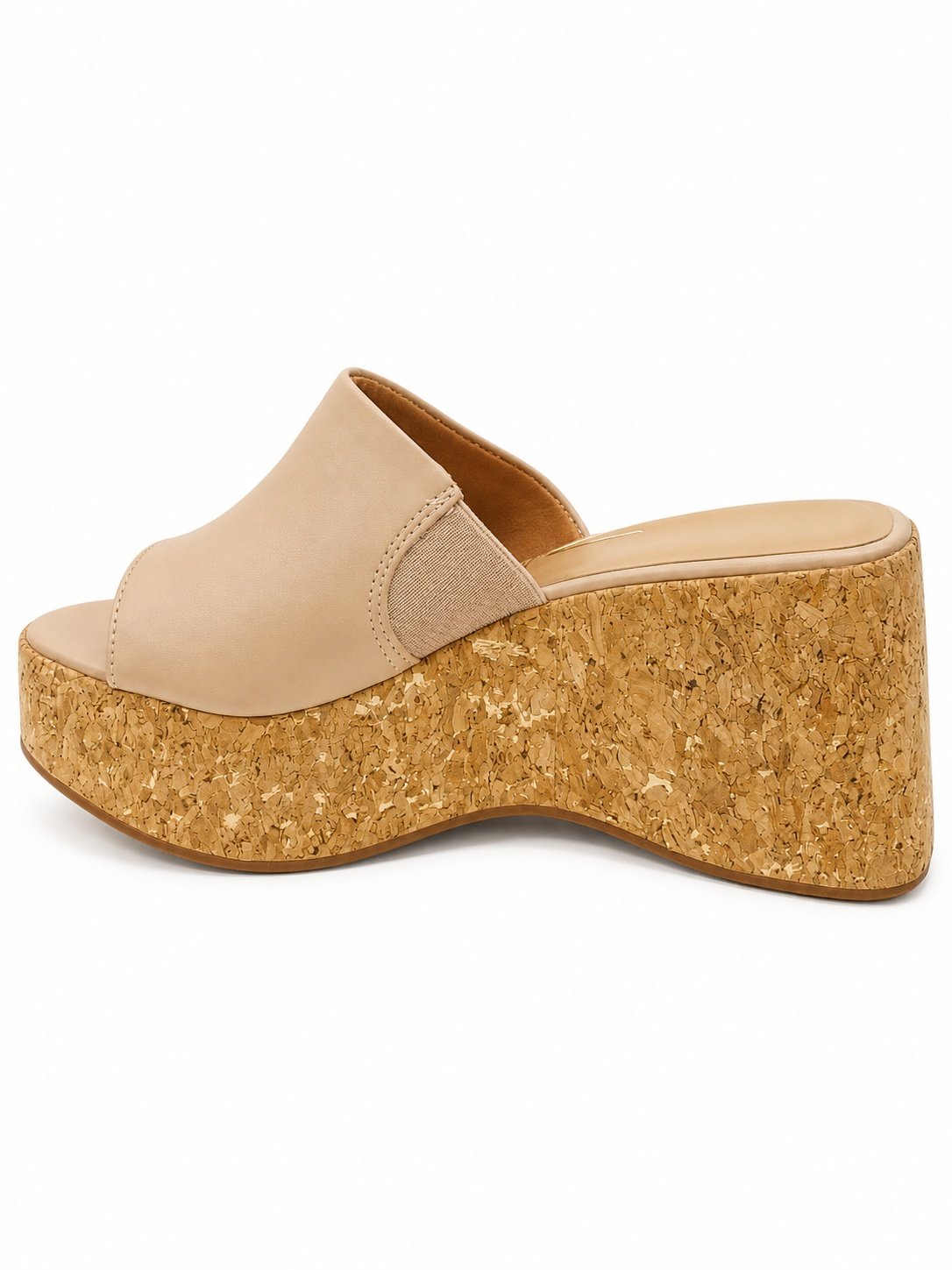 Vizzano Tamanco Plataforma Cortica Bege Feminino Casual Bege 4