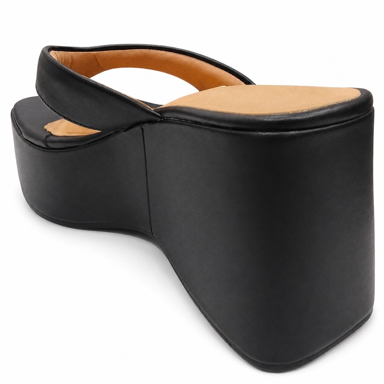 Tamanco Plataforma Feminina Vizzano Anabela Preta Casual Preto 5