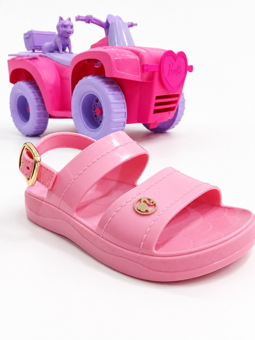 Sandalia Grendene Rosa Claro Meninas Fivela Ajustavel Leve