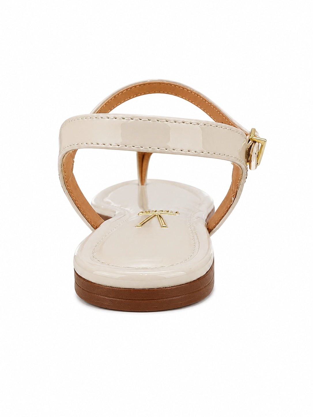 Sandalia Feminina Vizzano Branco OFF Rasteira Fivela Dourada Branco 6