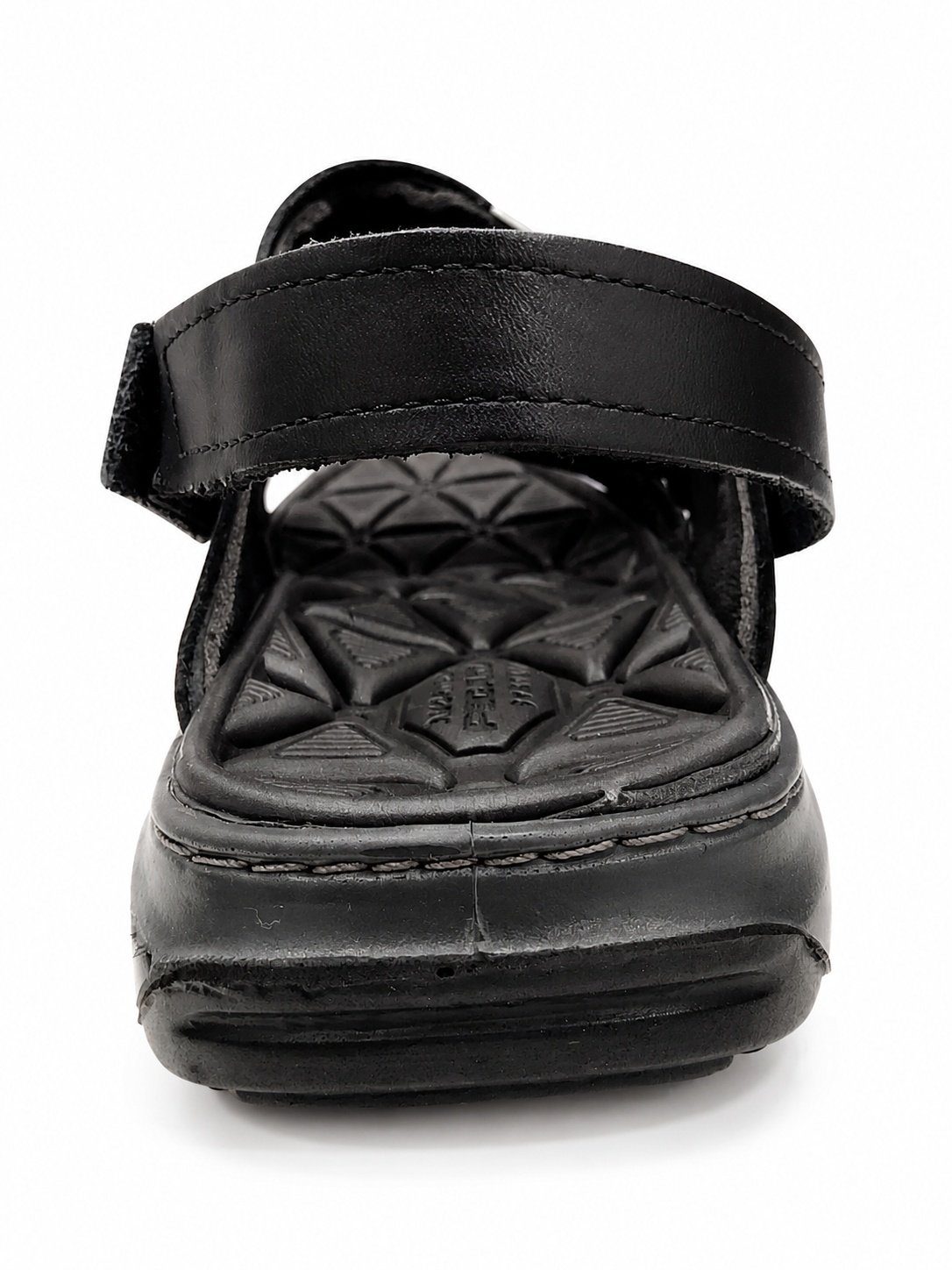 Sandalia Pegada Couro Conforto Anatomico Preto Estilo Urbano Preto 6