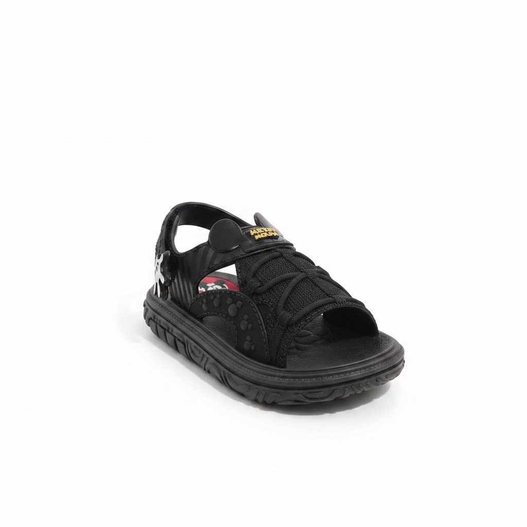 Grendene Sandalia Infantil Preto Vermelho Meninos Leveza