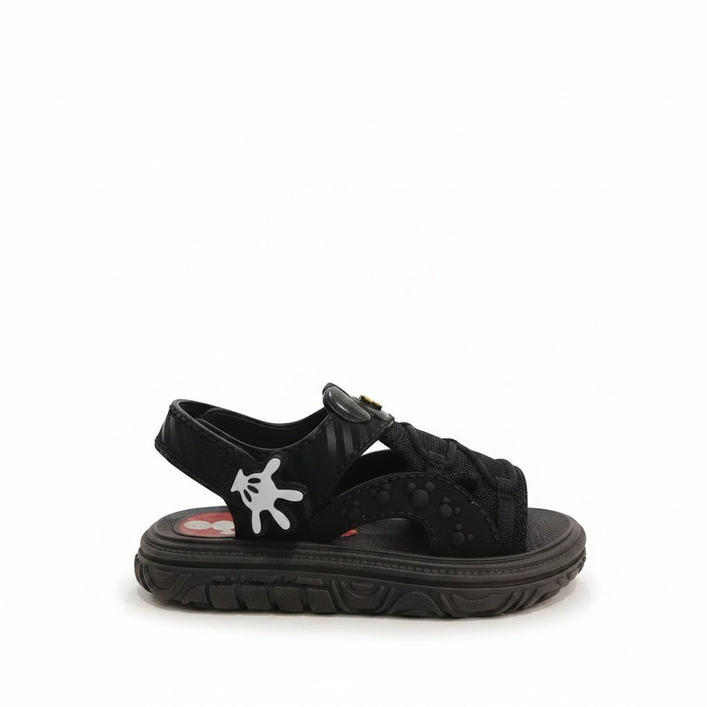 Grendene Sandalia Infantil Preto Vermelho Meninos Leveza Preto/Vermelho 2