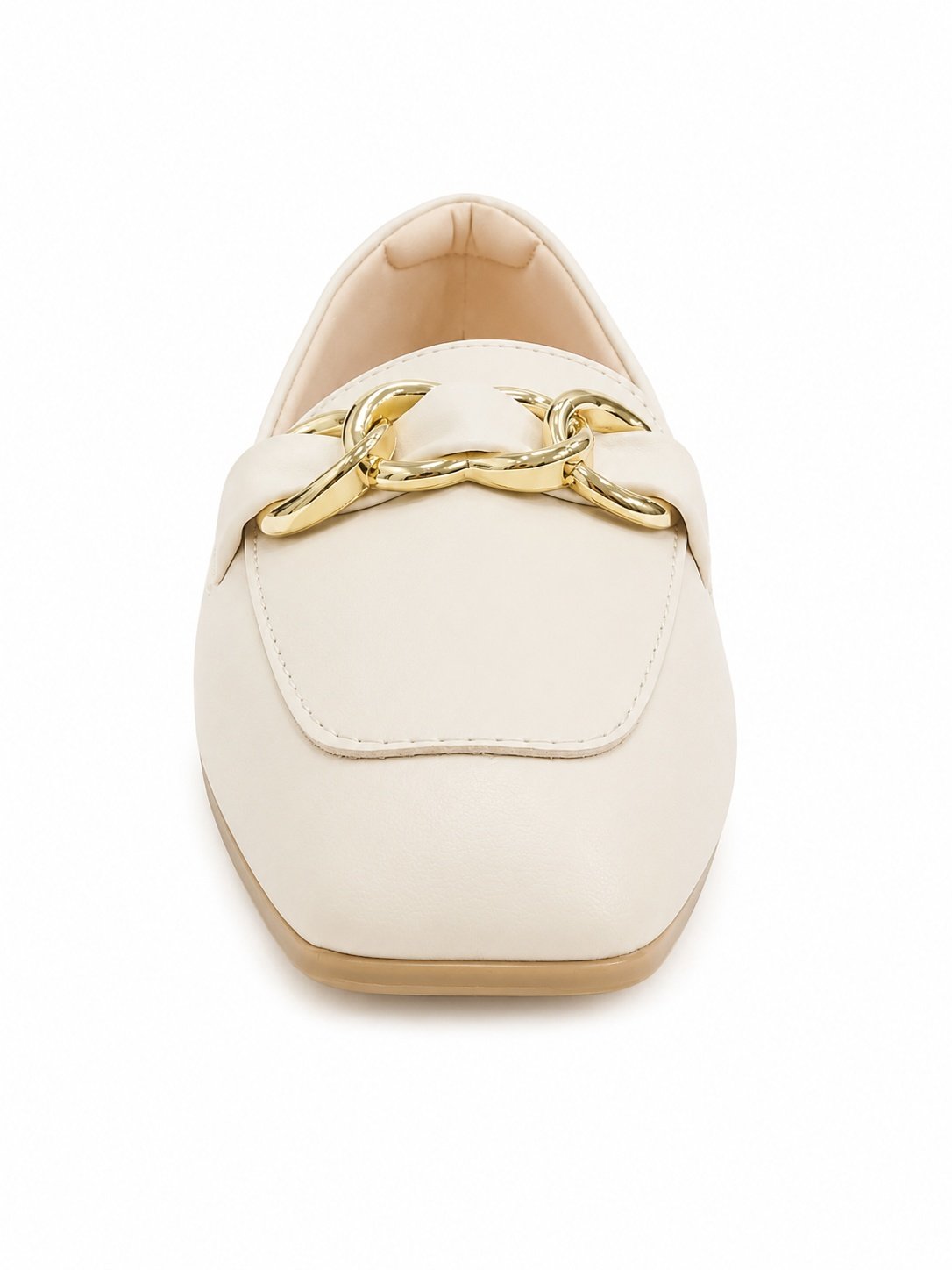 Sapatilha Moleca Feminina Branco Off Corrente Dourada Casual Branco 2
