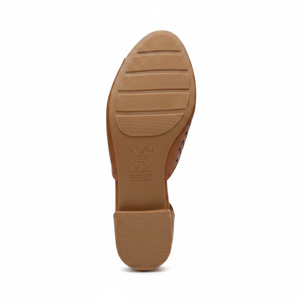 Modare Tamanco Avela Salto Bloco Design Sofisticado Marrom 6