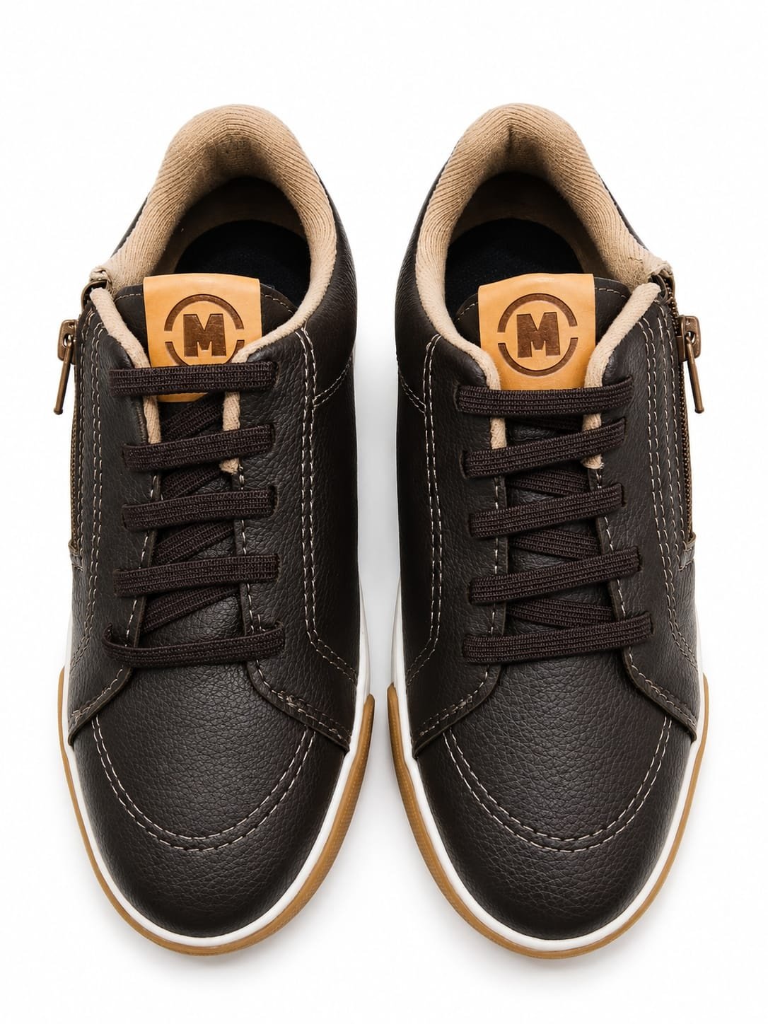 Tenis Casual Molekinho Cafe Meninos 2400364 Calce Facil Marrom 4